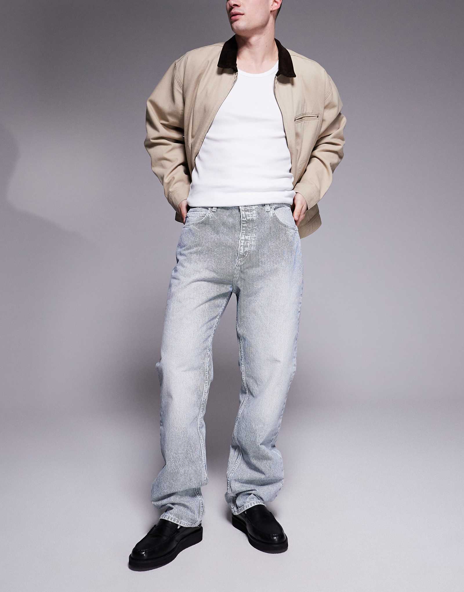 Мешковатые джинсы HUGO Blue Nate светло-голубого цвета 14890₽