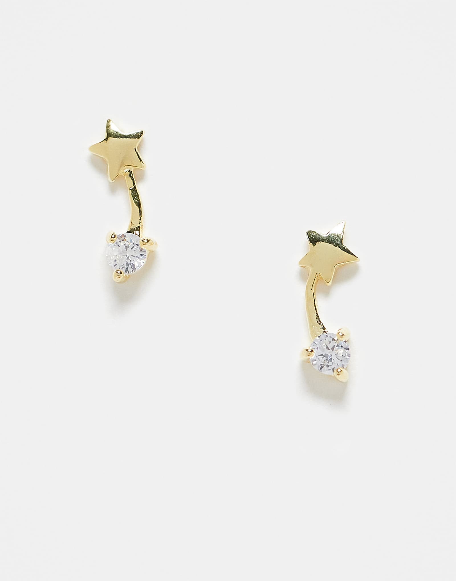 Серьги-гвоздики Kingsley Ryan crystal shooting star с позолотой 4290₽