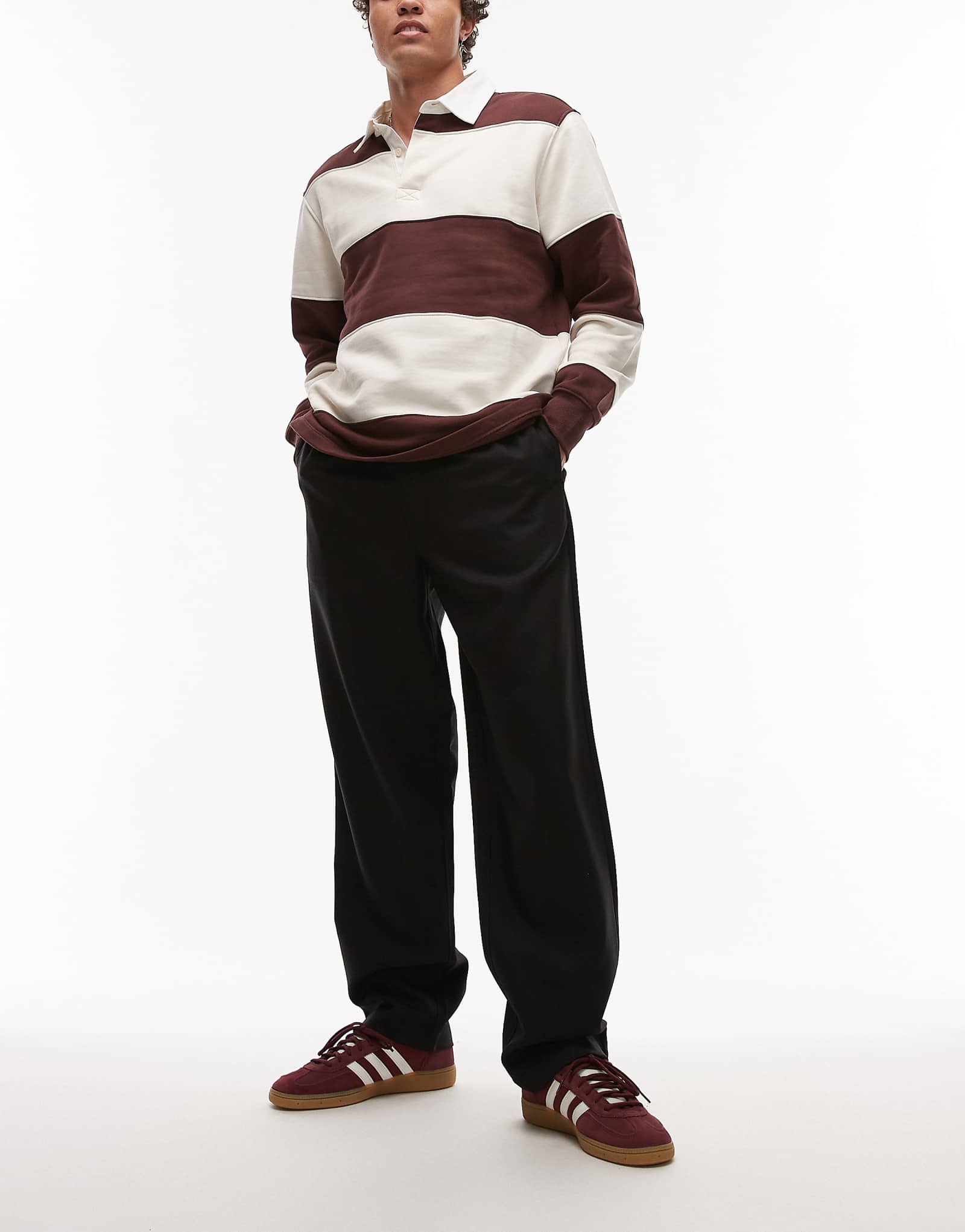 Брюки на завязках черного цвета с непринужденной текстурой ARKET 14290₽