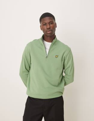 Зеленый свитер с петлевой застежкой-молнией Lyle &Scott