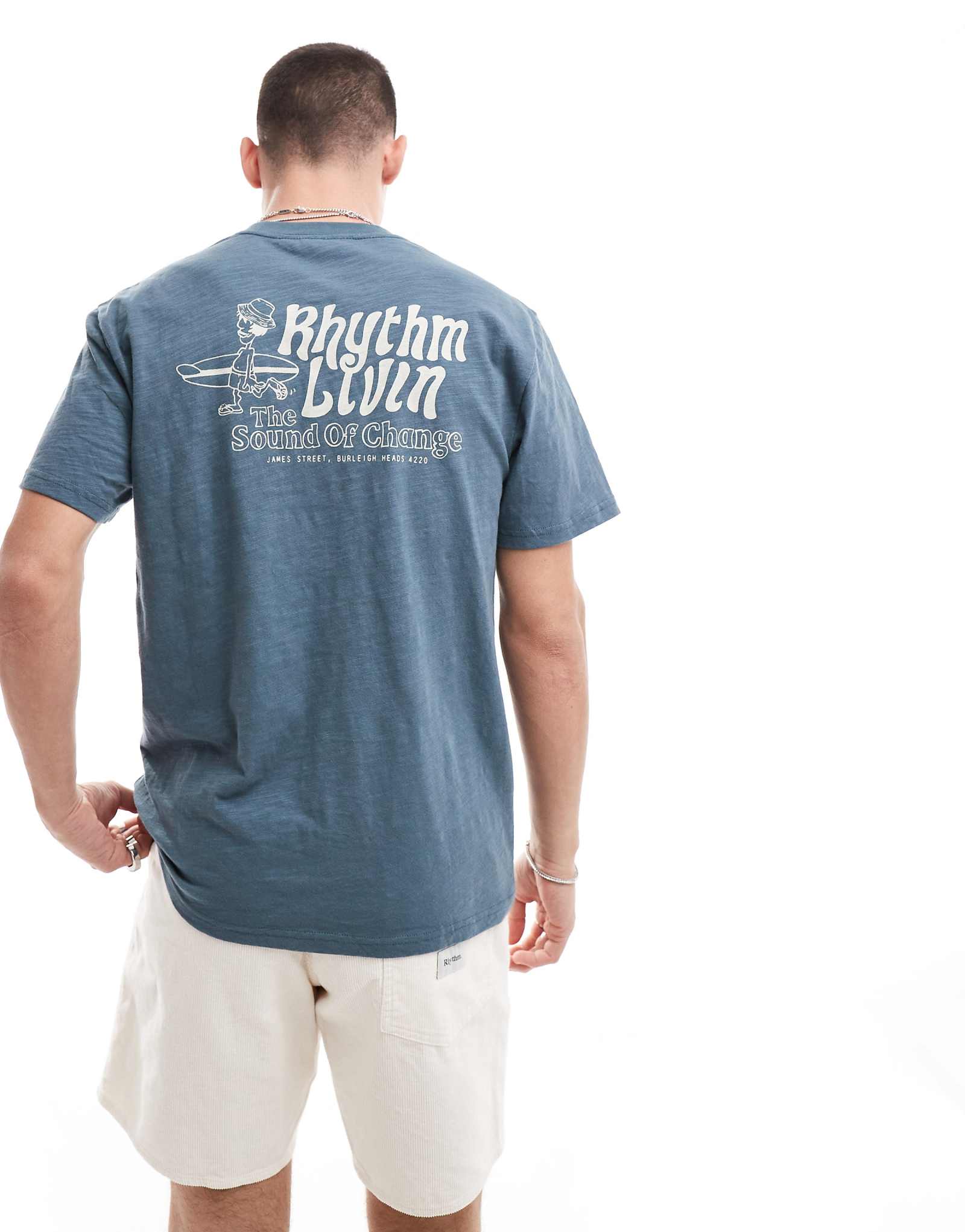 Футболка Rhythm living slub темно-синего цвета 4990₽