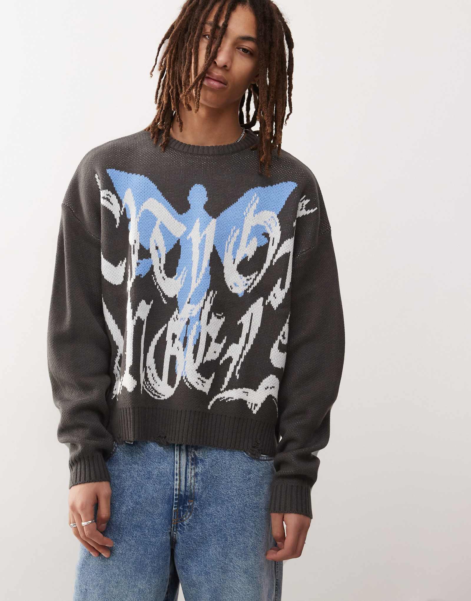 Свитер Pacsun city of angels раскрашенный углем 10390₽