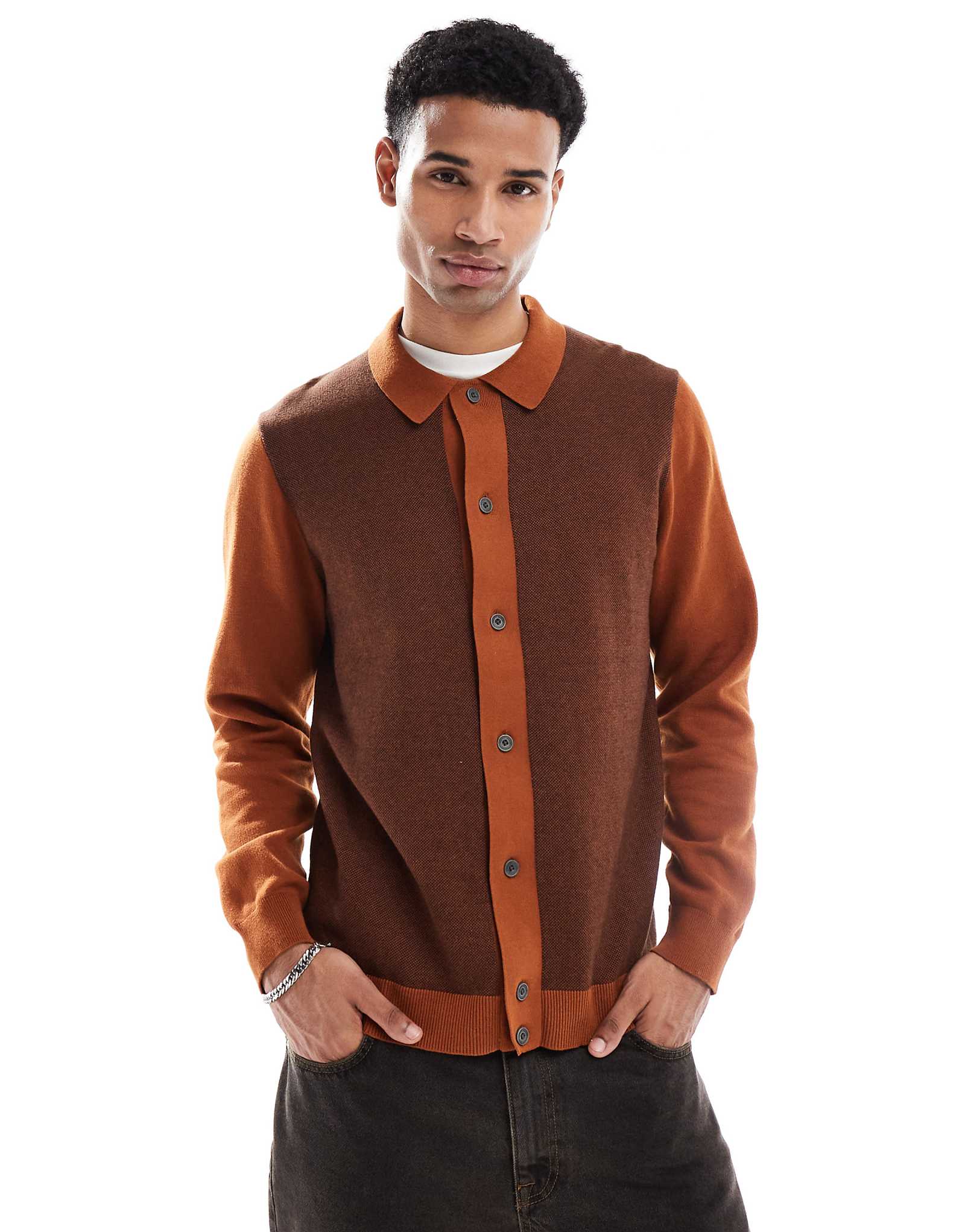 Симпатичная зеленая трикотажная рубашка roxy оранжевого цвета 27890₽