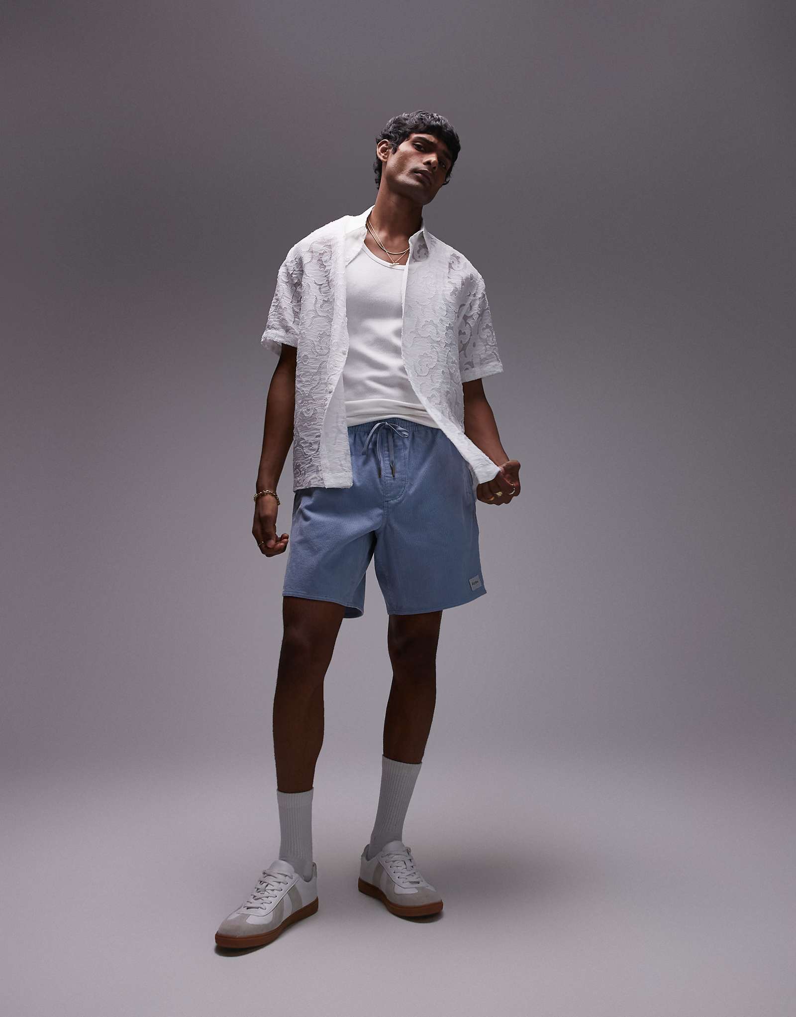 Шорты Rhythm cord jam небесно-голубого цвета 13290₽