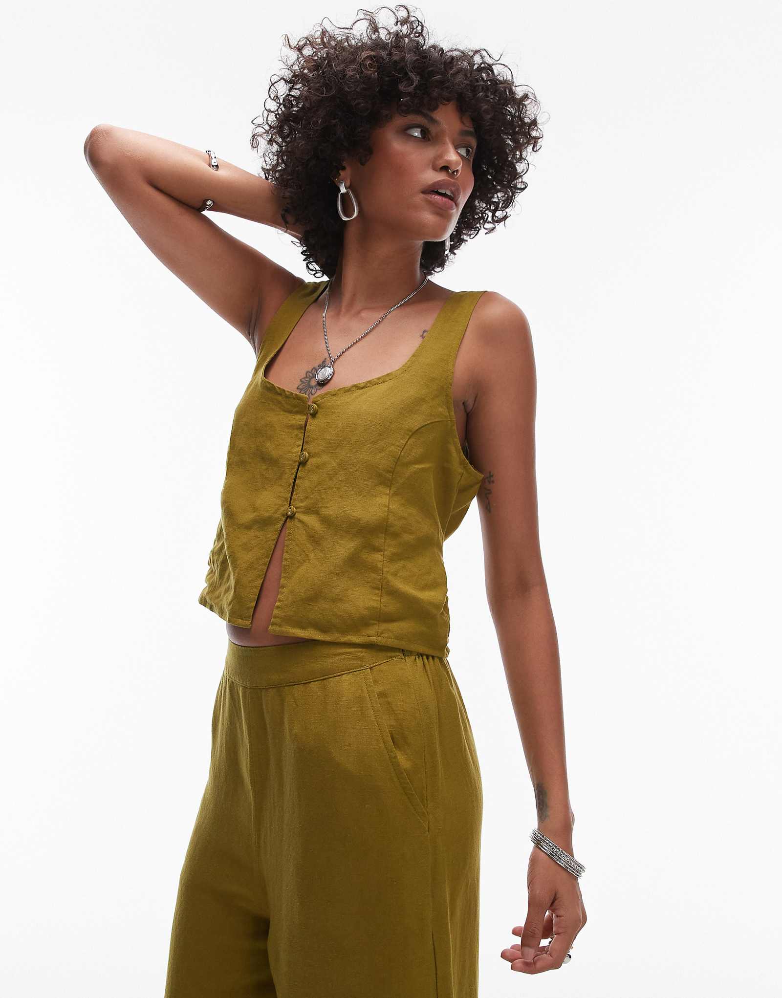 Майка Rhythm maya оливково-зеленого цвета