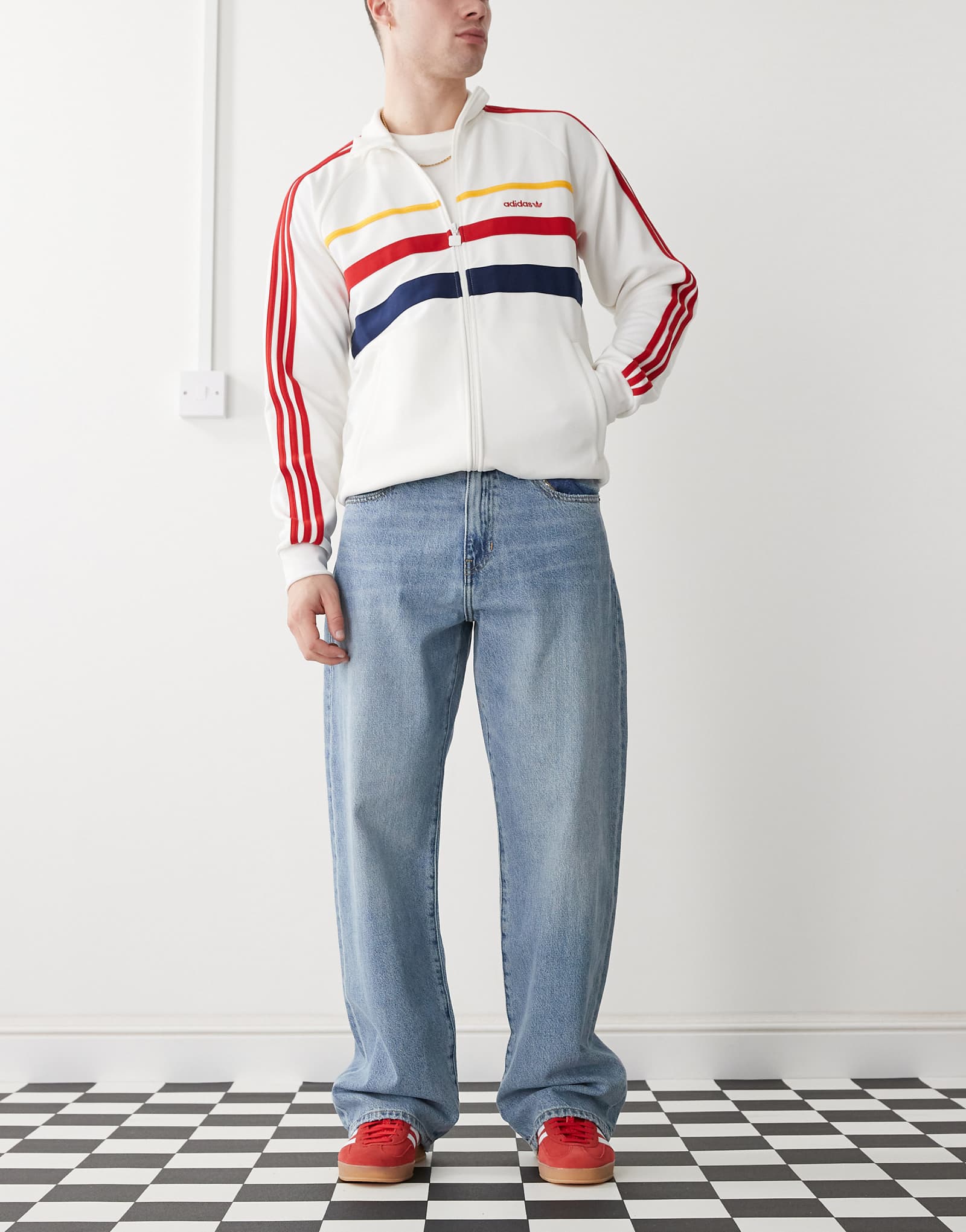 Широкие застиранные джинсы Pacsun среднего цвета индиго