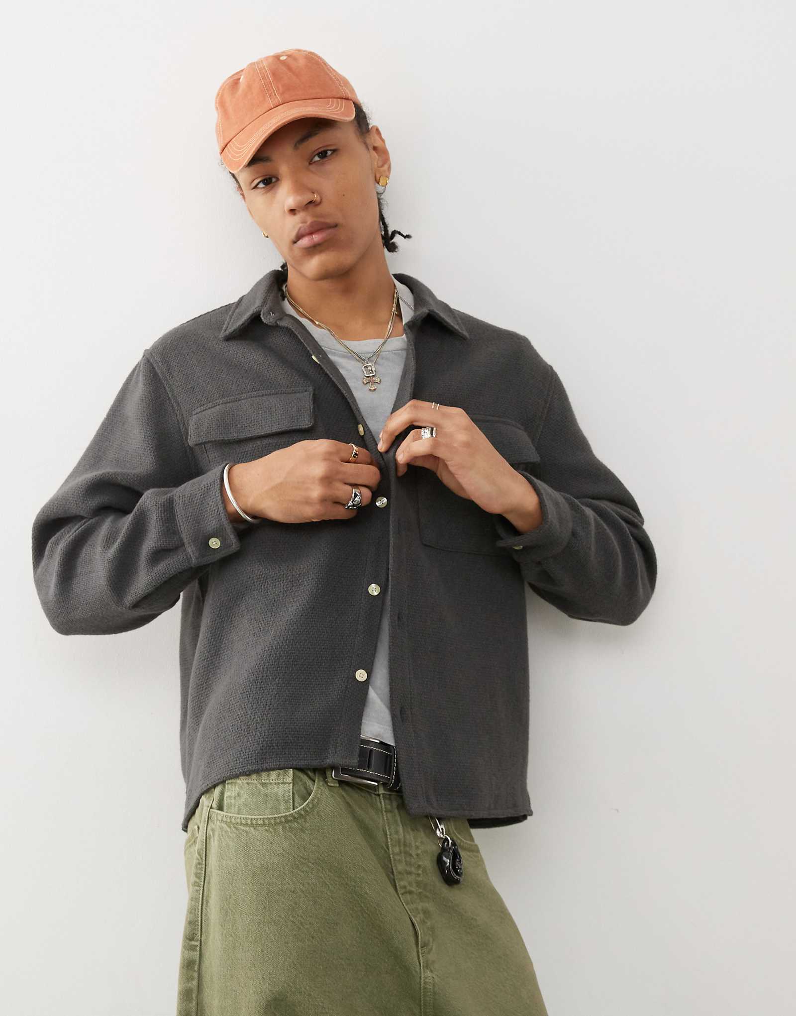 Черная верхняя рубашка из букле Pacsun