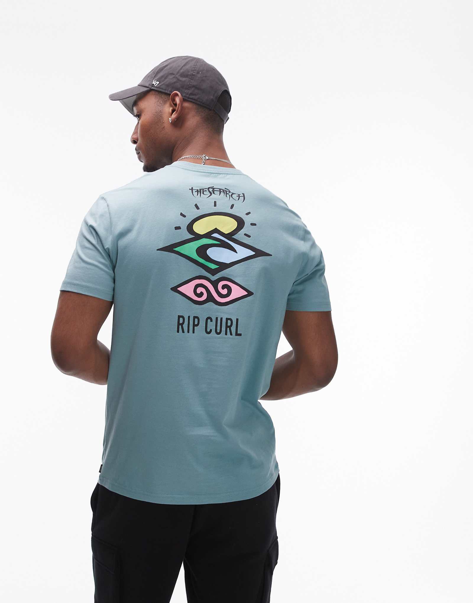 Футболка со значком поиска Ripcurl в голубой лагуне 5690₽