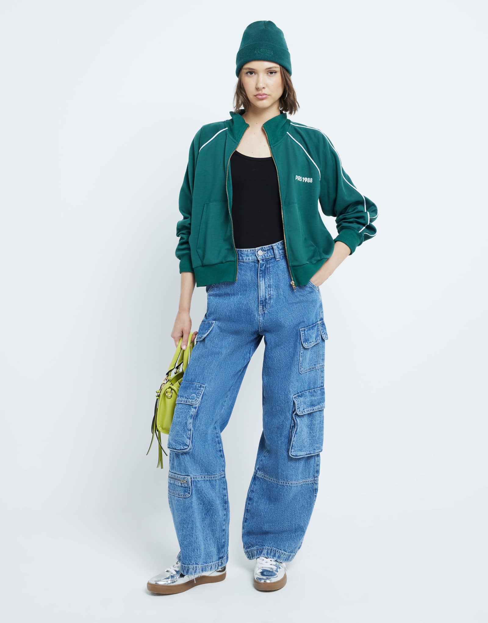 Боди с круглым вырезом и длинными рукавами River Island черного цвета 2090₽