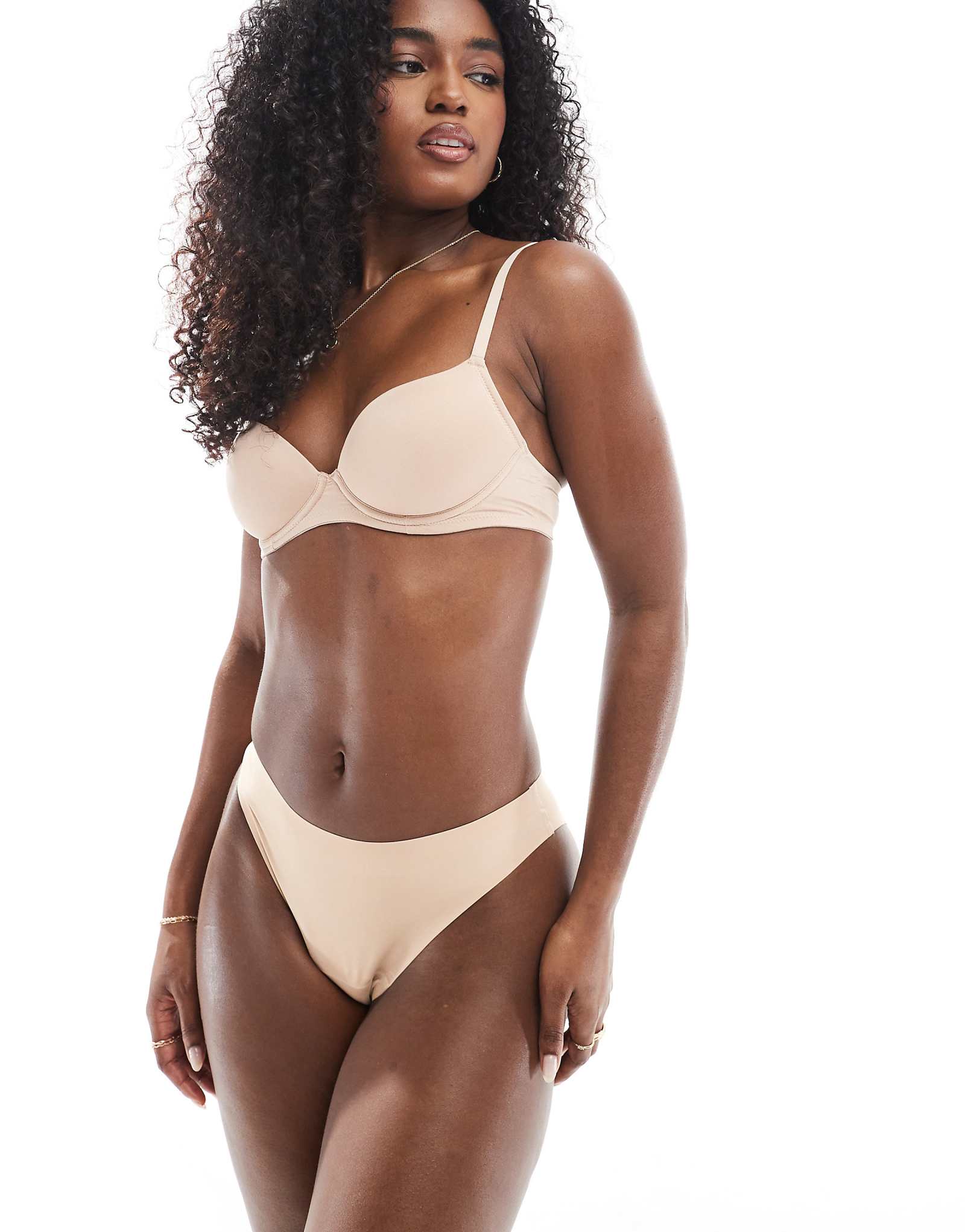 Облегающие трусы Modibodi Au Naturel без швов с высокой посадкой, бежевого цвета, средней впитываемости