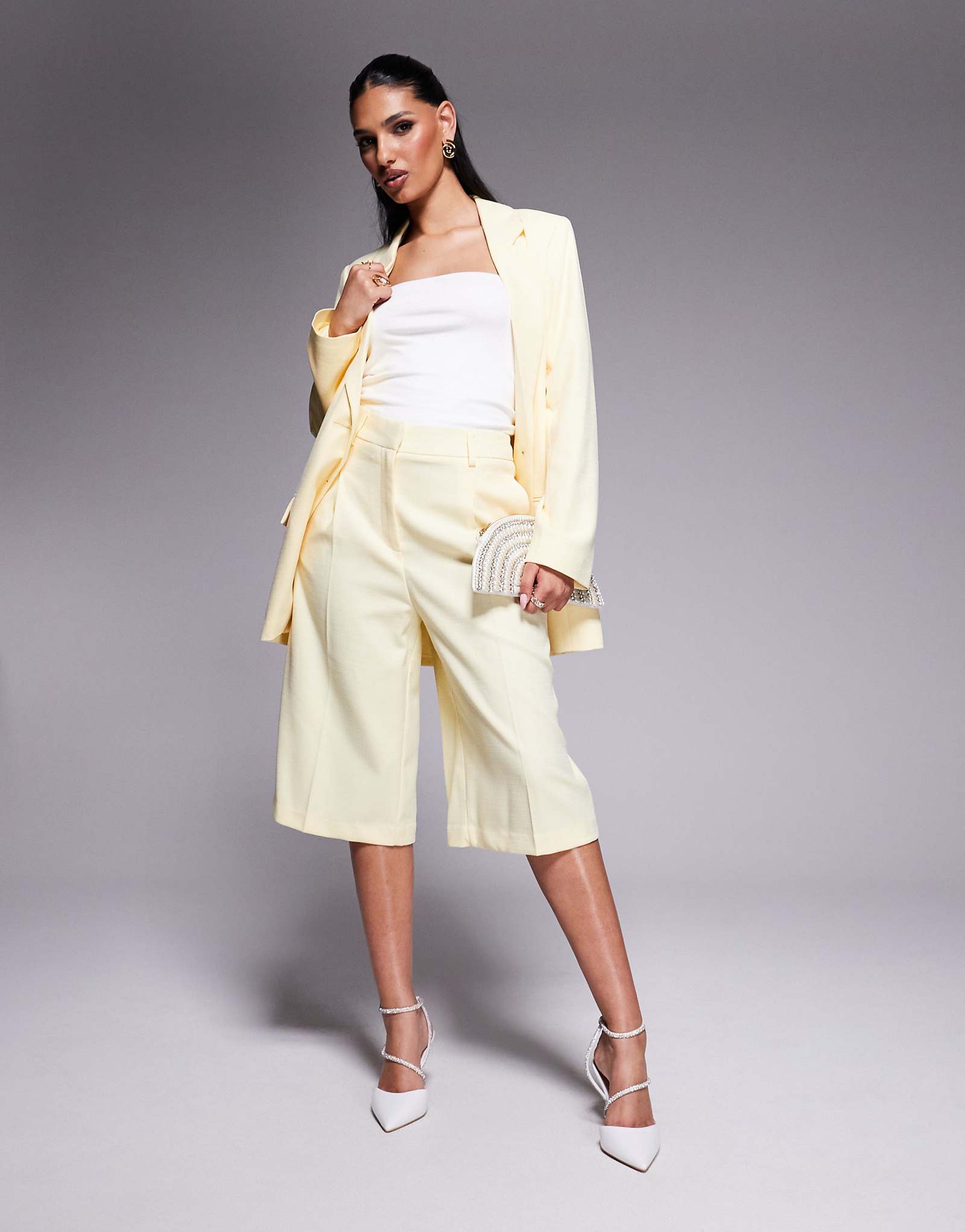 Трикотажные брюки River Island светло-желтого цвета сшитые на заказ - часть комплекта 14690₽