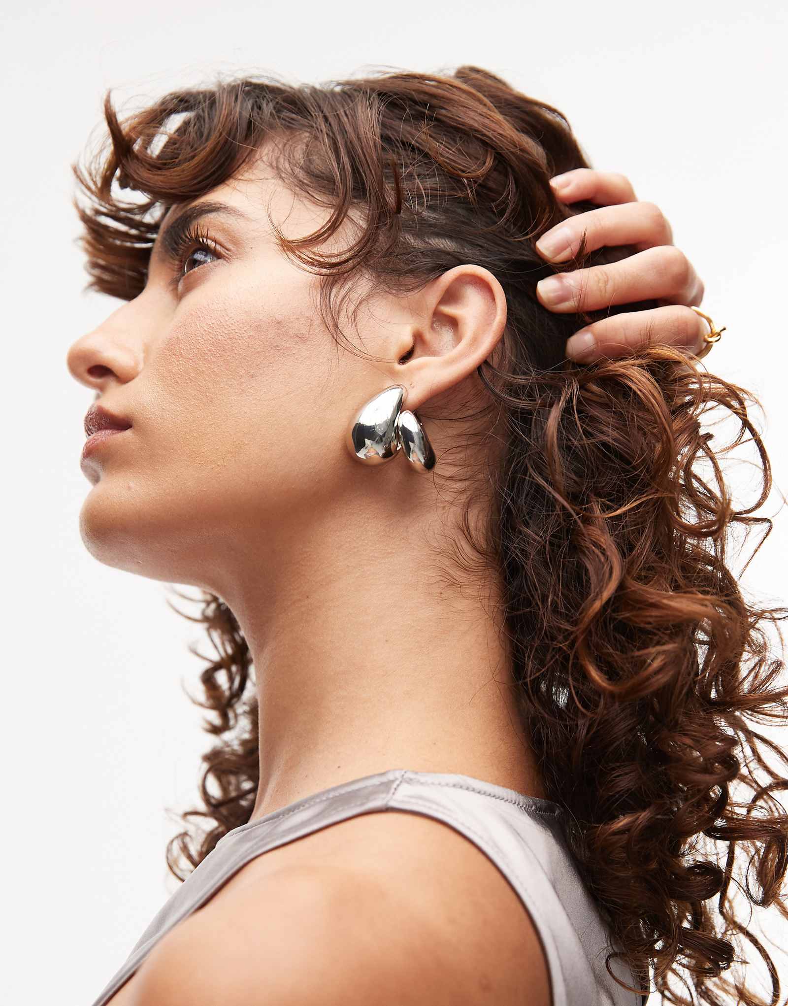 Серебряные серьги-капли Topshop Elodie tear drop