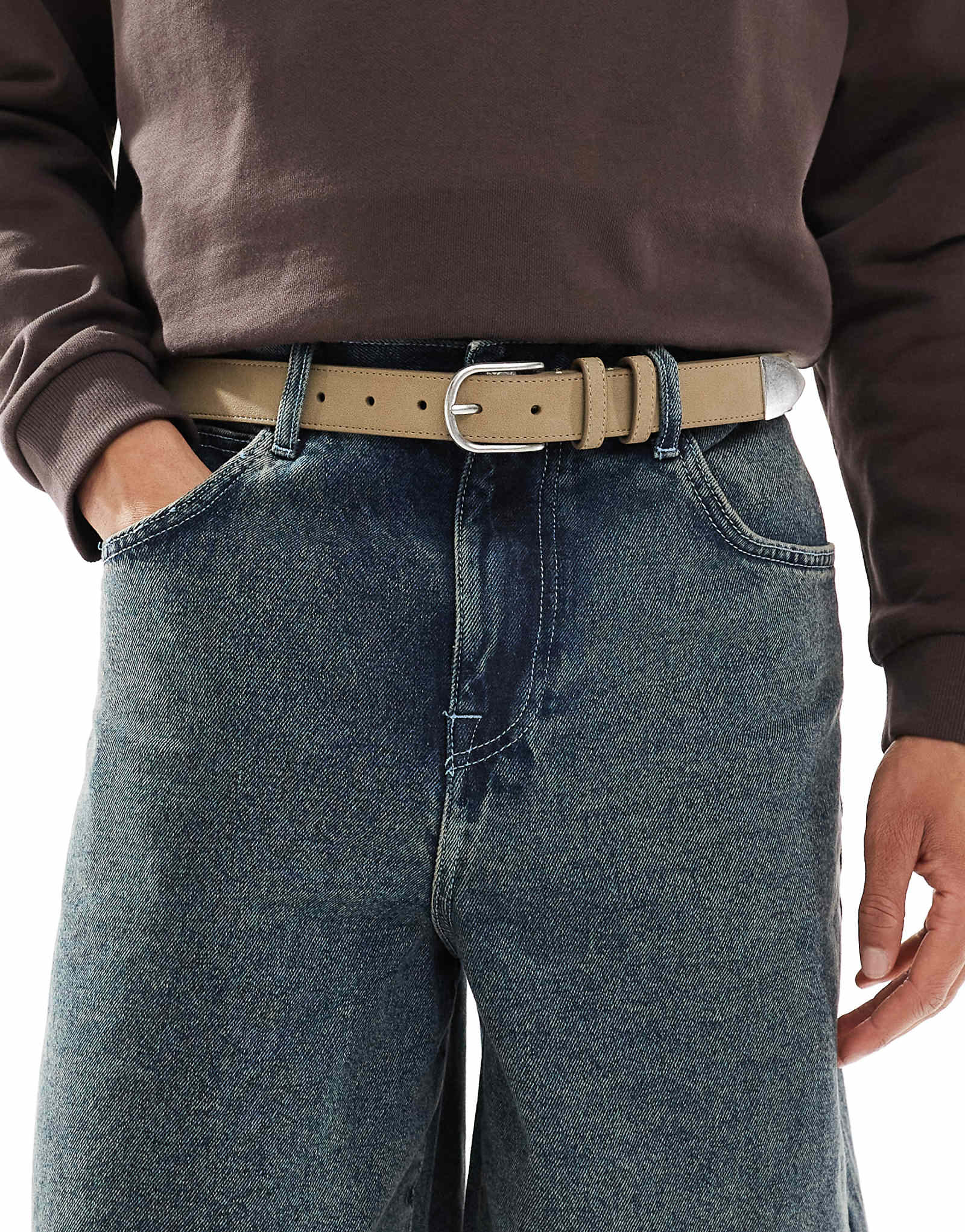 Пояс из замши на Ривер-Айленде выполненный из камня 5390₽