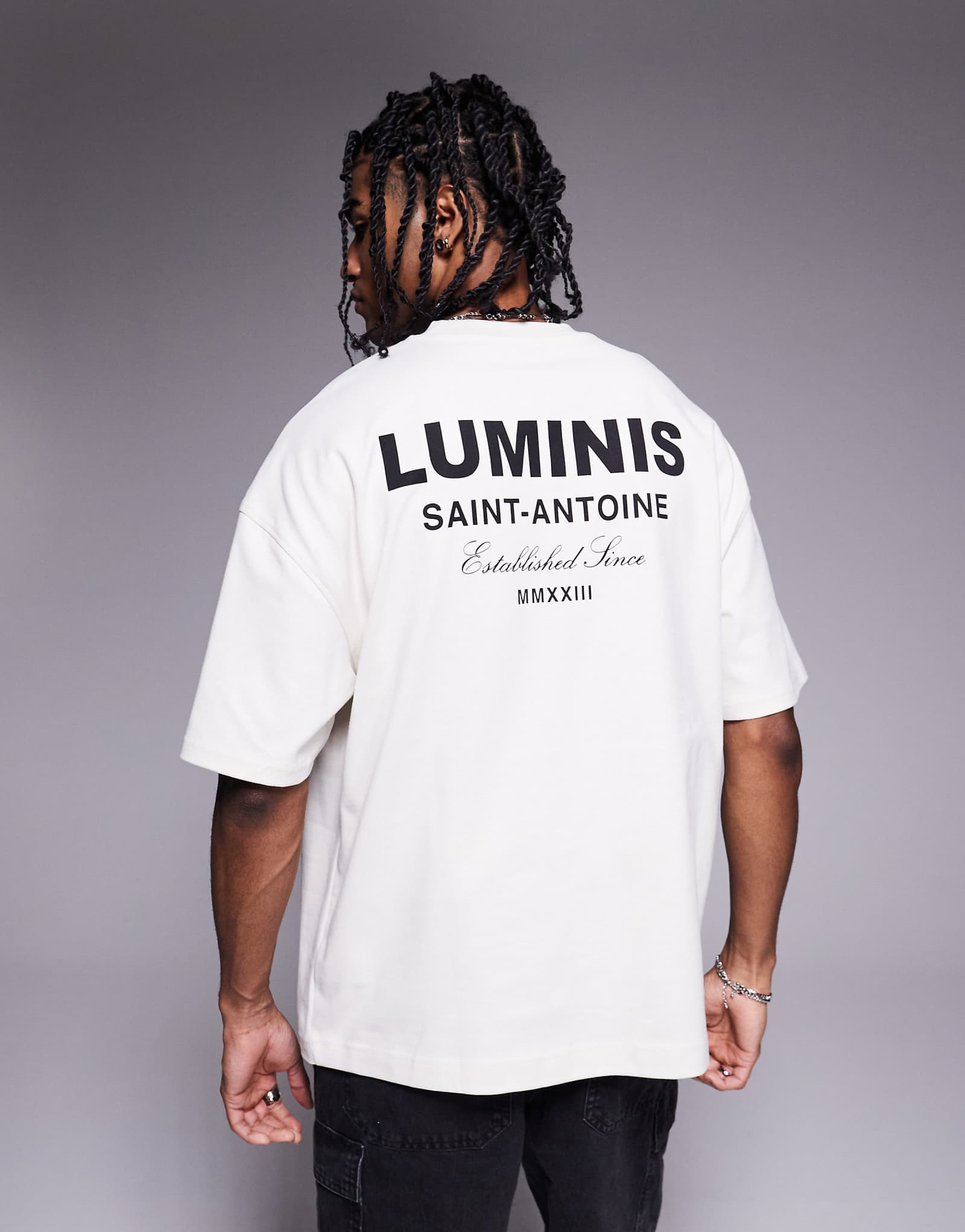 Футболка оверсайз River Island Luminis цвета экрю 8790₽