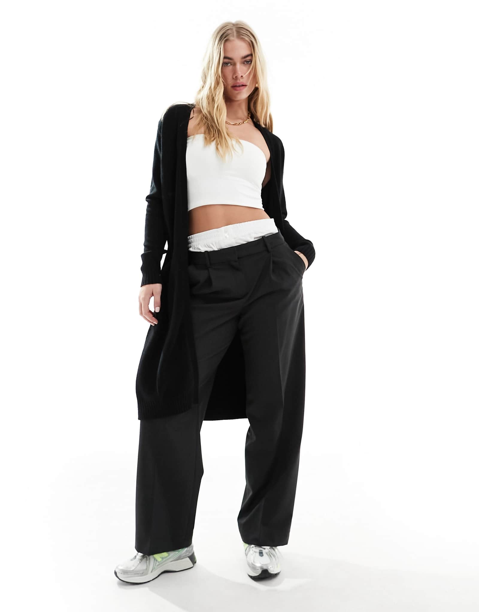 Удлиненный кардиган Vila черного цвета