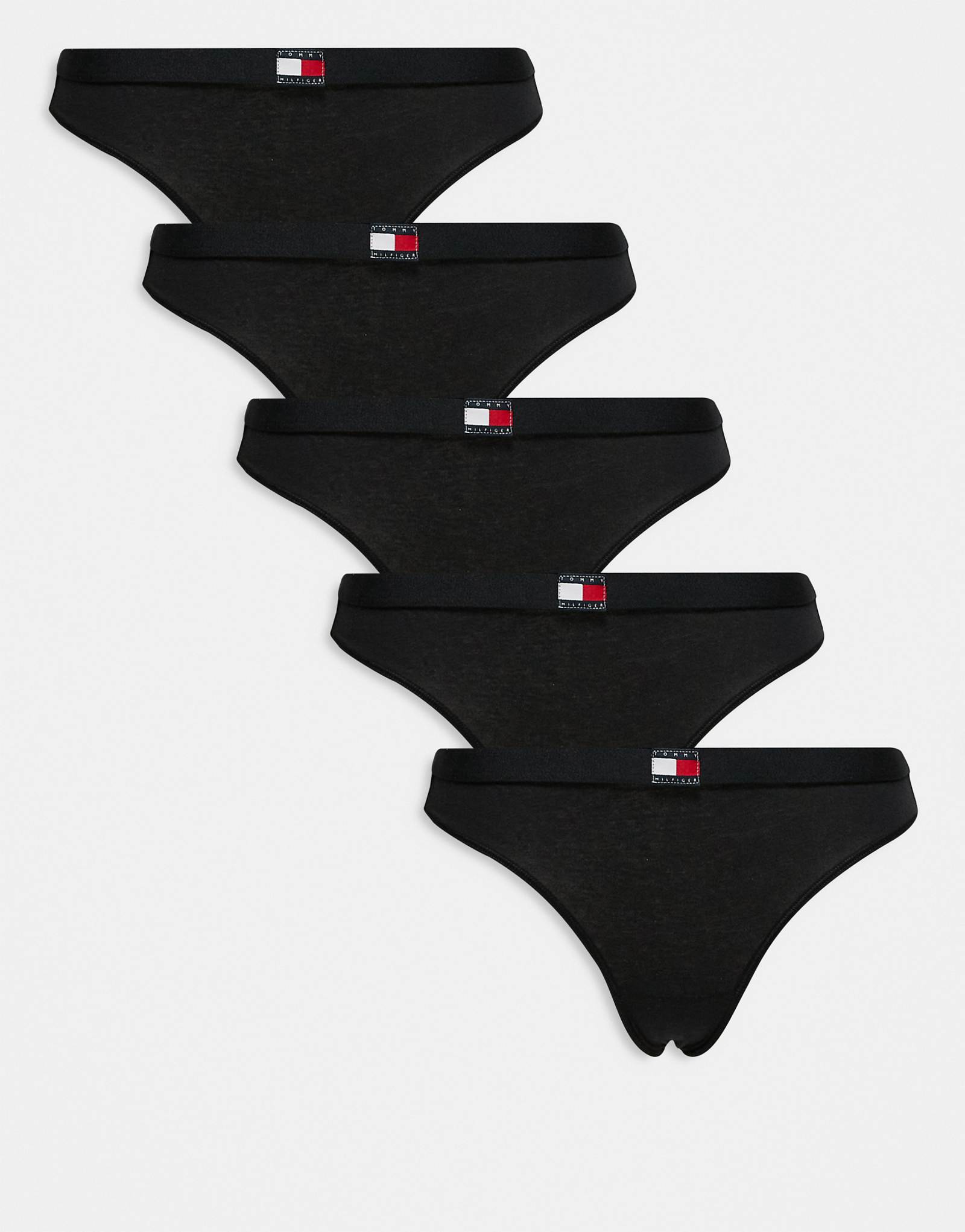 Черные стринги-флаги Tommy Hilfiger из 5 упаковок 17990₽
