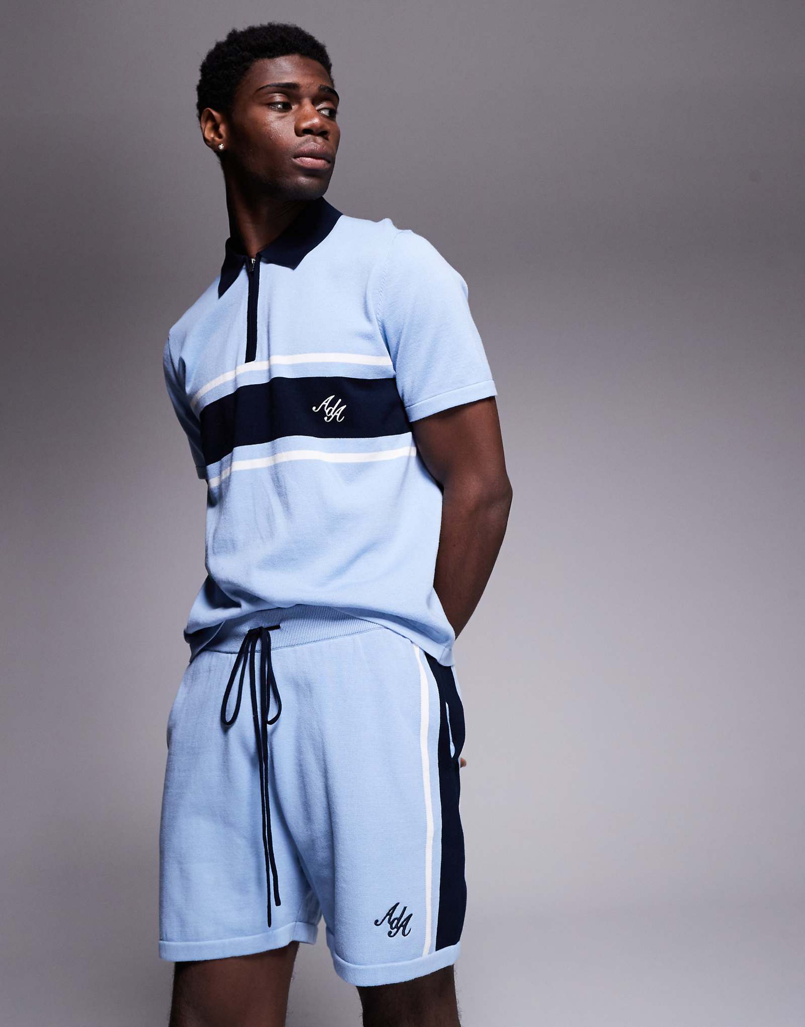 Трикотажные шорты с логотипом Alma De Ace синего цвета - часть комплекта 12690₽