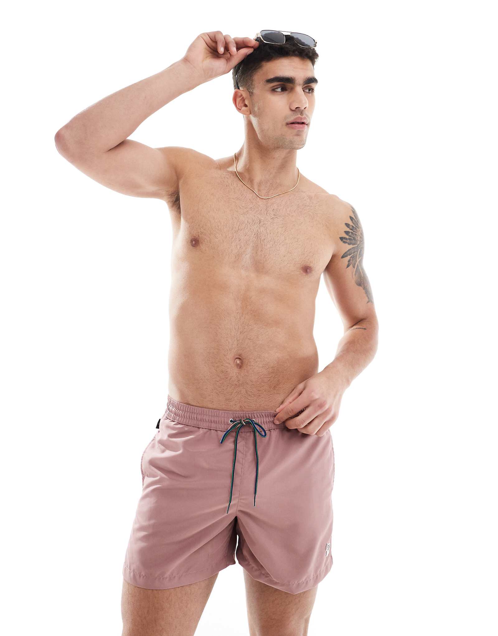 Плавательные шорты Paul Smith с логотипом zebra розового цвета 18090₽