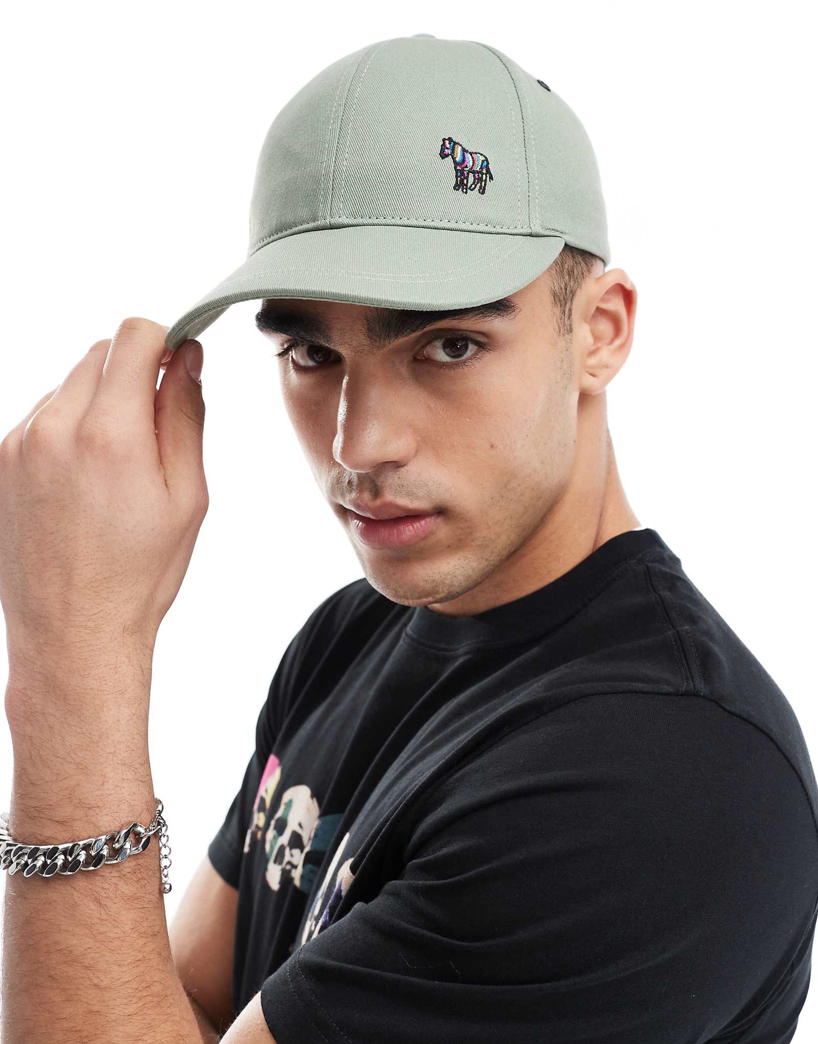 Хлопчатобумажная бейсболка с логотипом Paul Smith zebra icon светло-зеленого цвета 11590₽