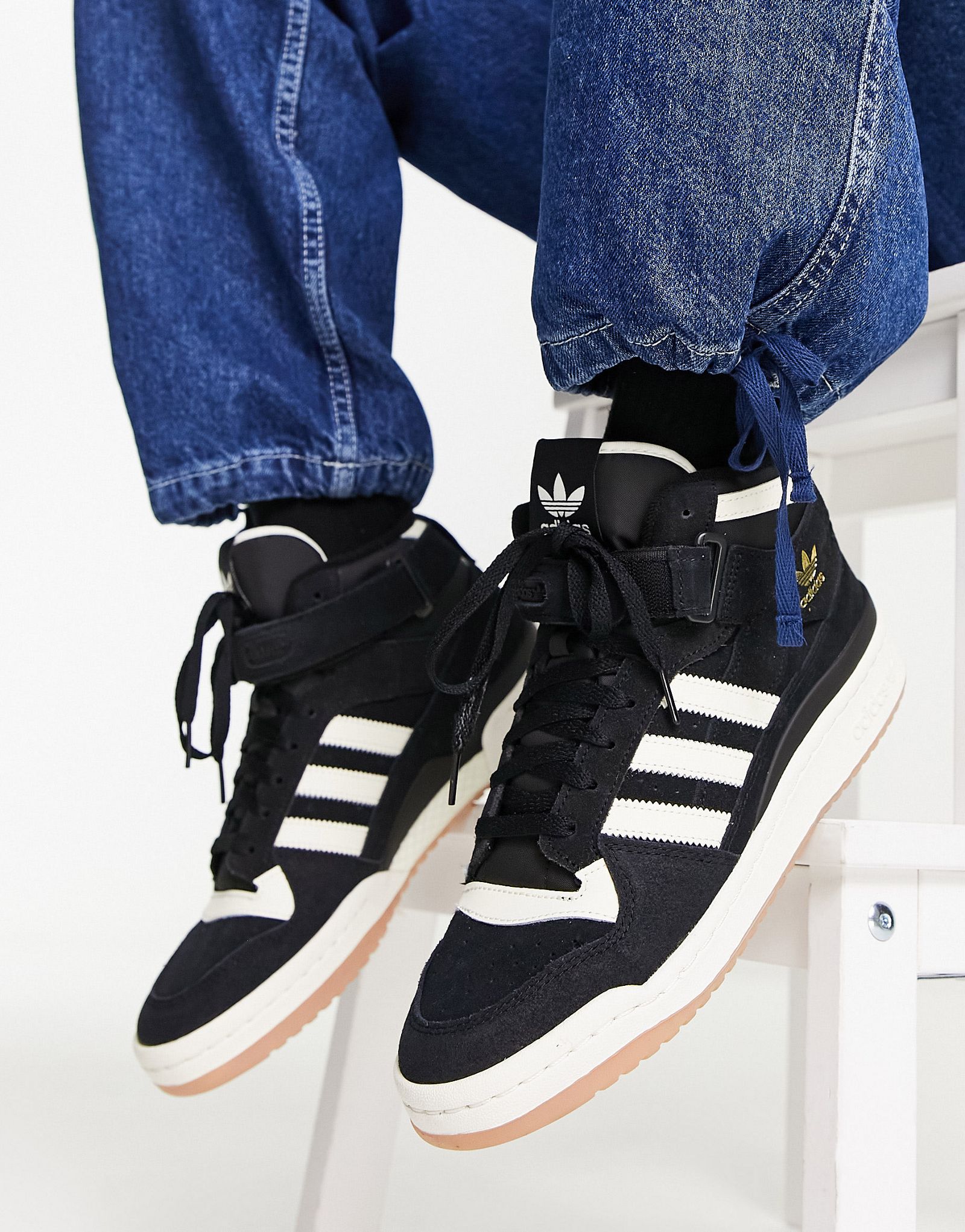 Черные кроссовки средней высоты adidas Originals Forum 84 16790₽