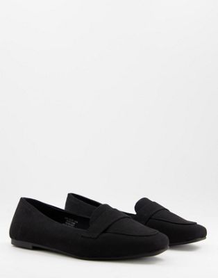 Черные балетки-лоферы ASOS DESIGN Lilie