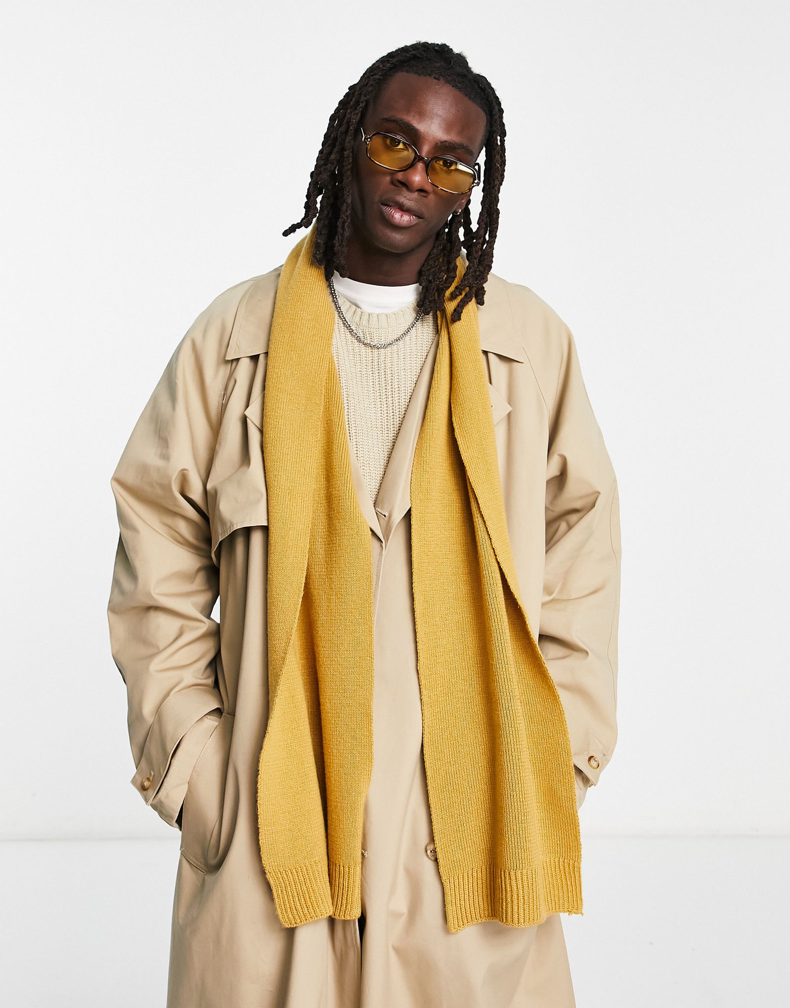 Горчичный шарф Standard ASOS DESIGN 2390₽