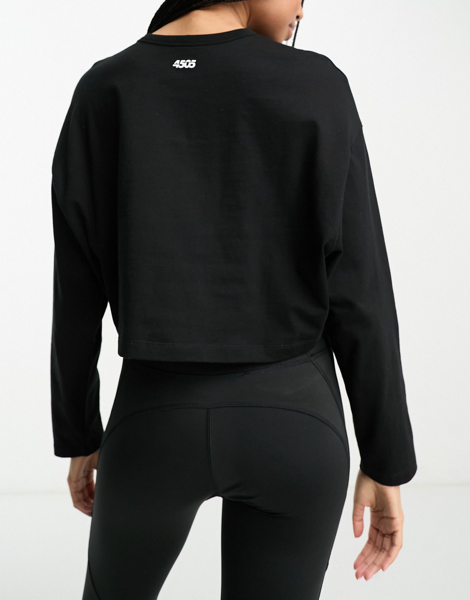 Укороченная футболка с длинными рукавами ASOS 4505 icon