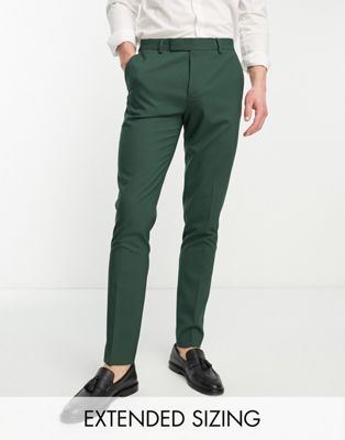 Зеленые узкие брюки ASOS DESIGN