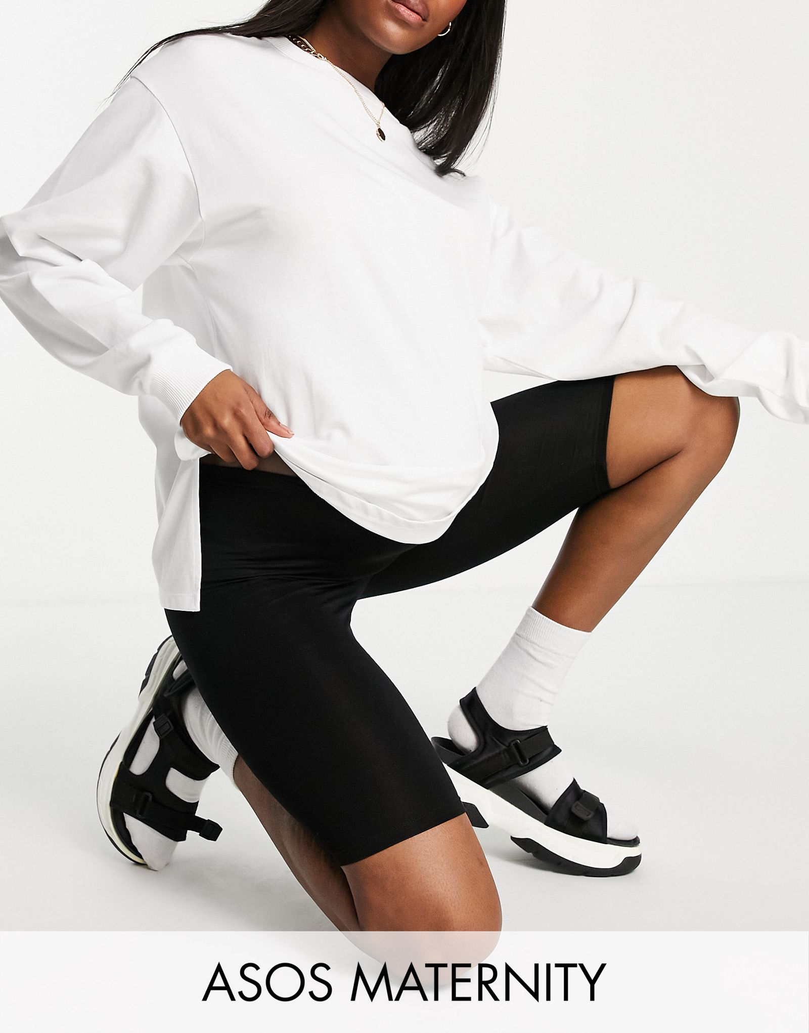 Базовые шорты-леггинсы с завышенной талией ASOS DESIGN Maternity