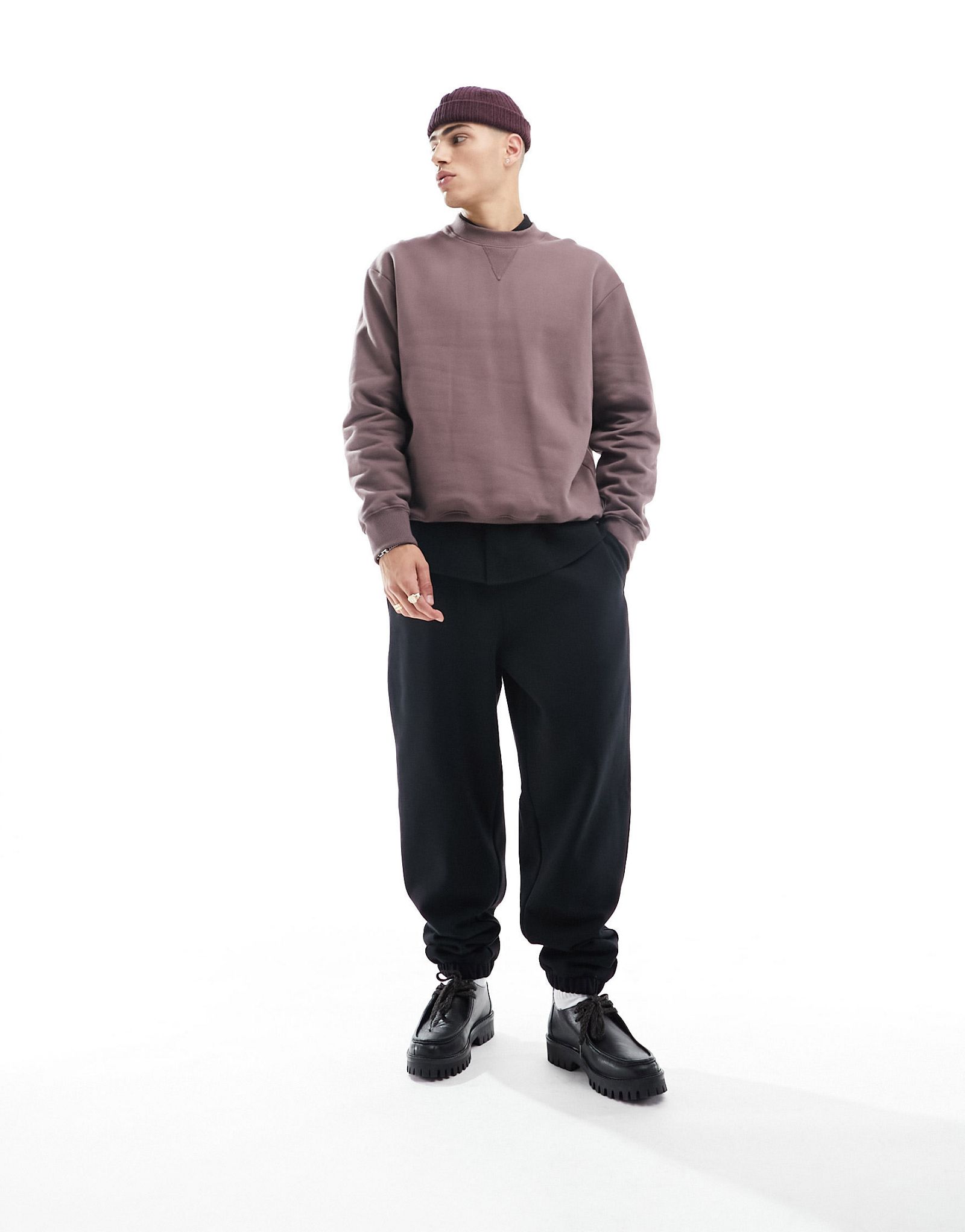 Тяжелая толстовка оверсайз размытого коричневого цвета ASOS DESIGN 5690₽