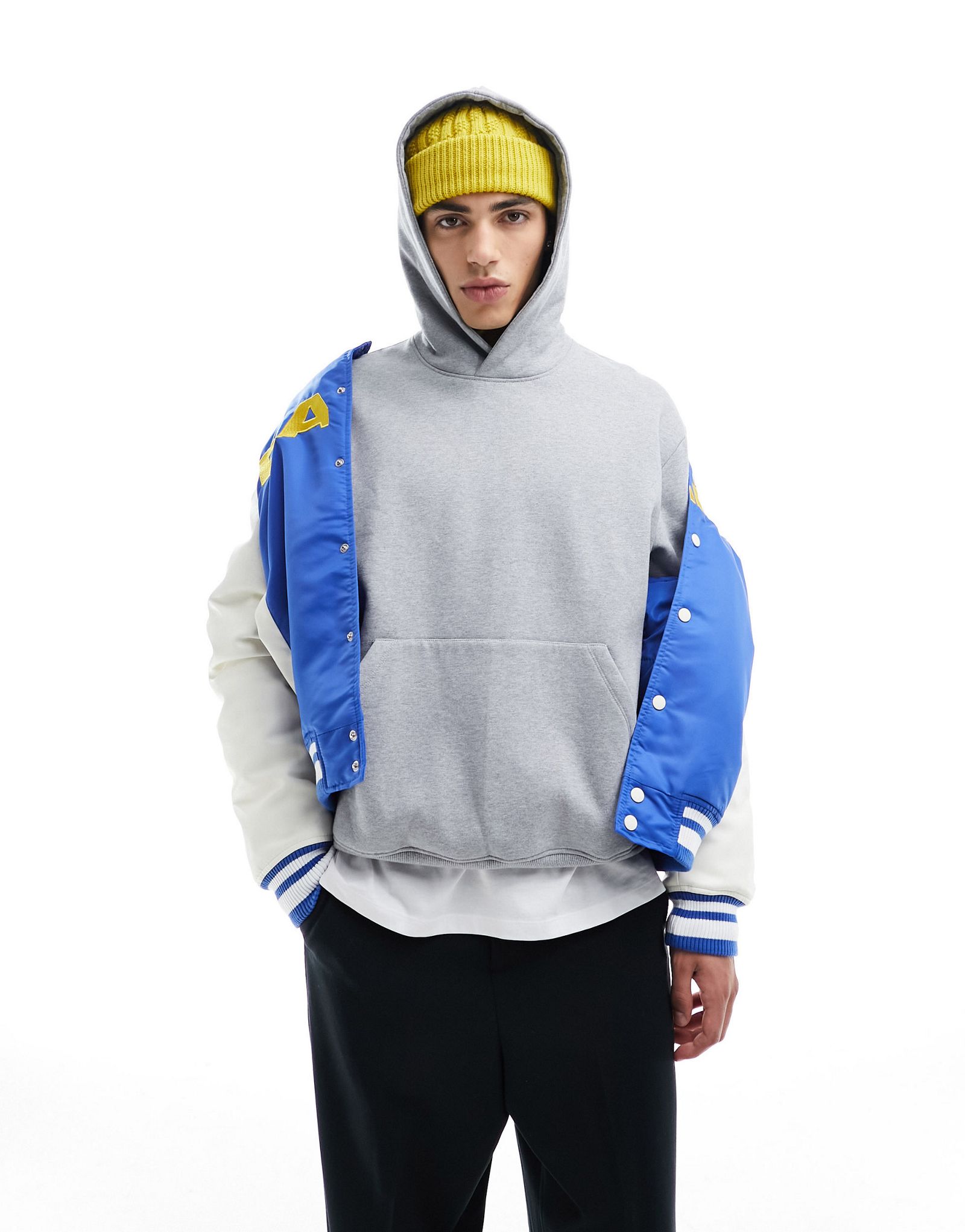 Тяжелая толстовка оверсайз серого цвета вереска ASOS DESIGN 7490₽