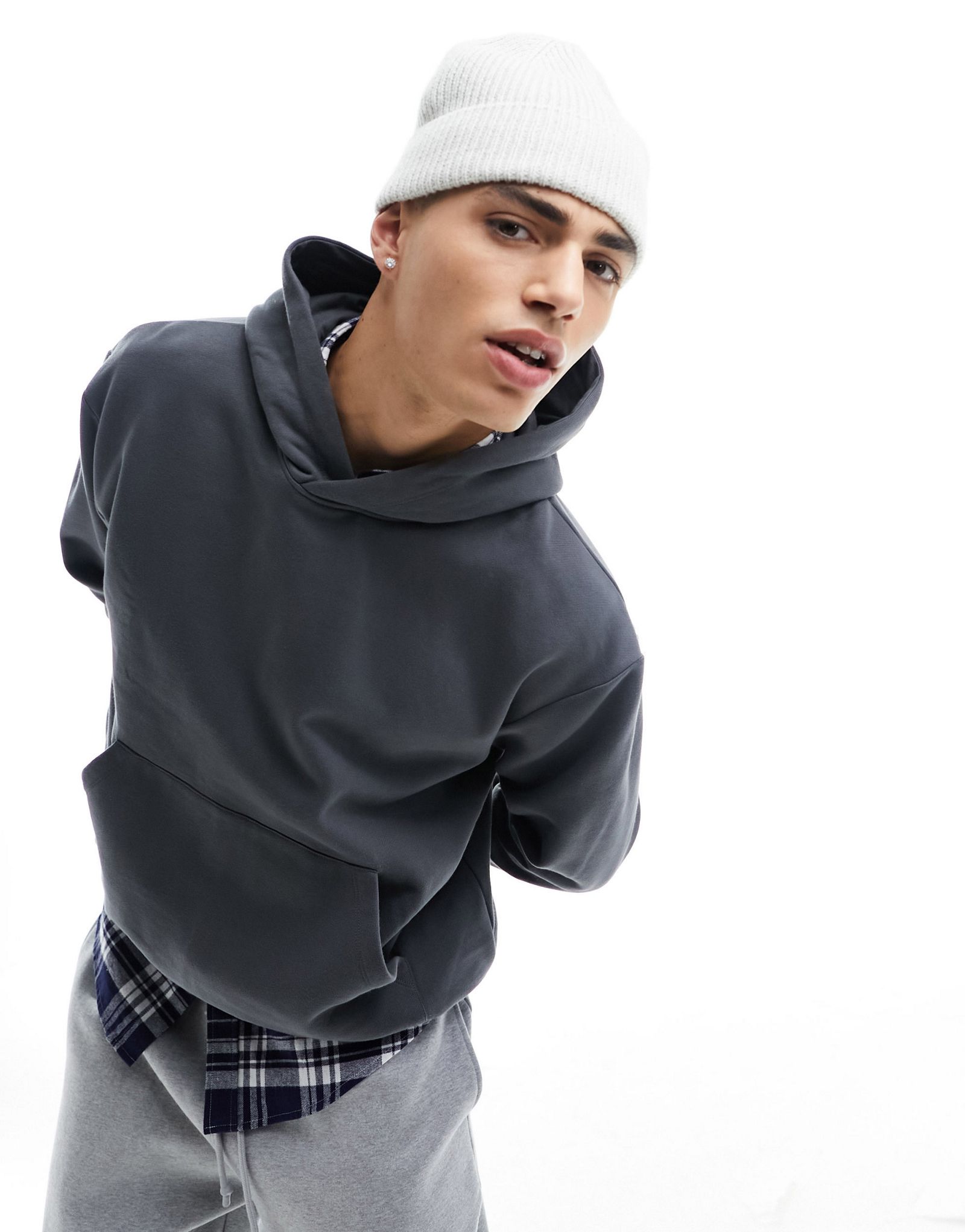 Тяжелая толстовка оверсайз черного цвета ASOS DESIGN 6090₽