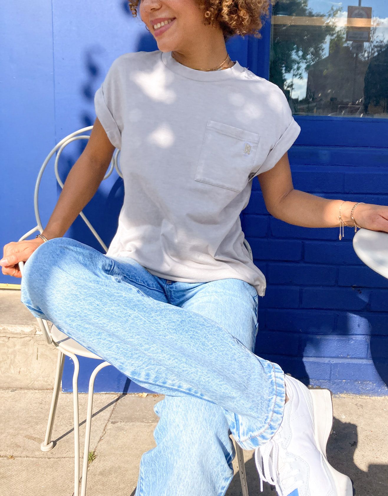 Серая футболка с короткими рукавами и карманом спереди River Island 2790₽