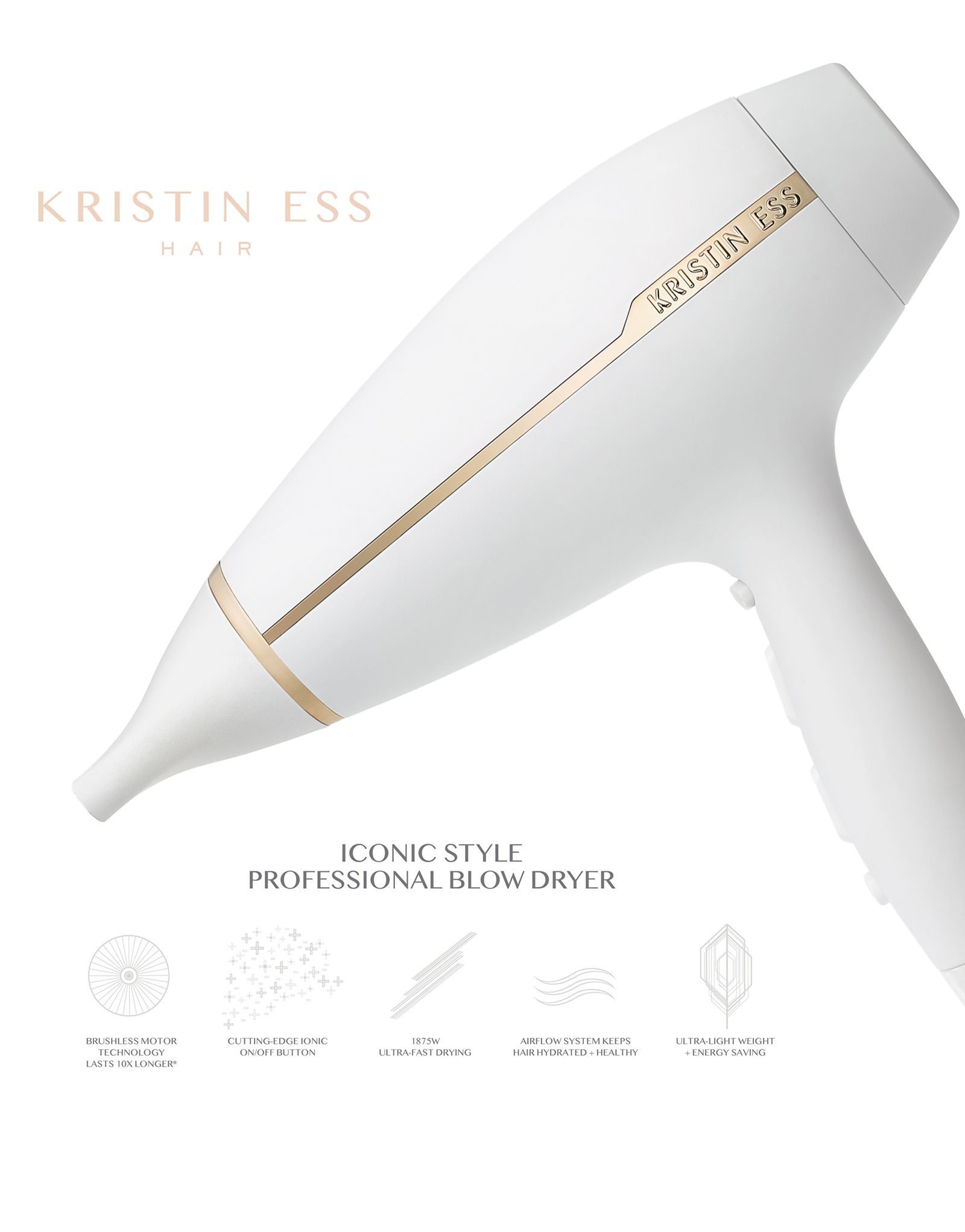 Kristin Ess Hair Iconic Style Профессиональный фен 7490₽