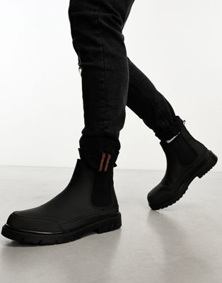 Черные массивные ботинки челси schuh Banks