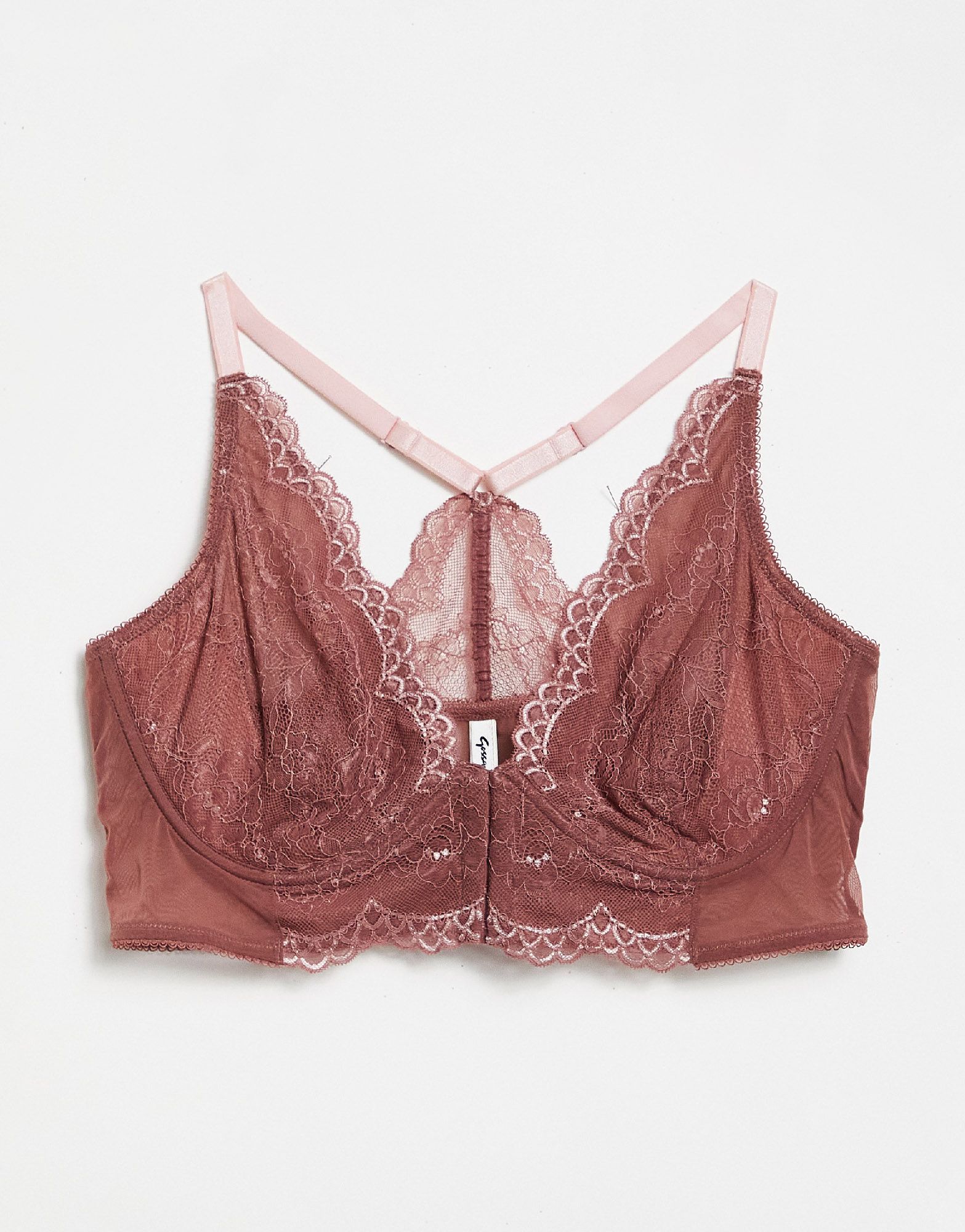 Розовый бралетт с глубоким v-образным вырезом Gossard Superboost Lace