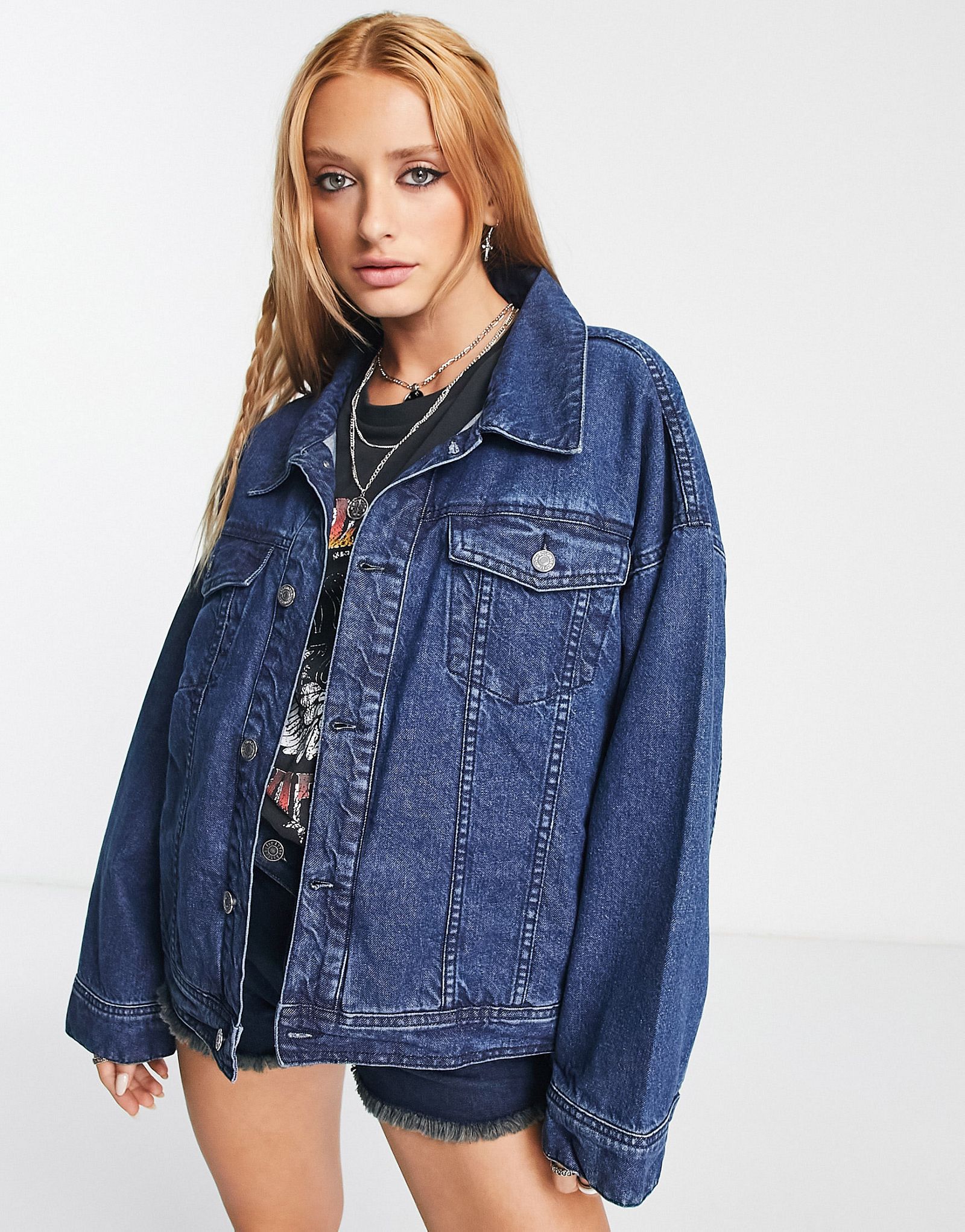 Синяя джинсовая куртка оверсайз Bolongaro Trevor 15190₽