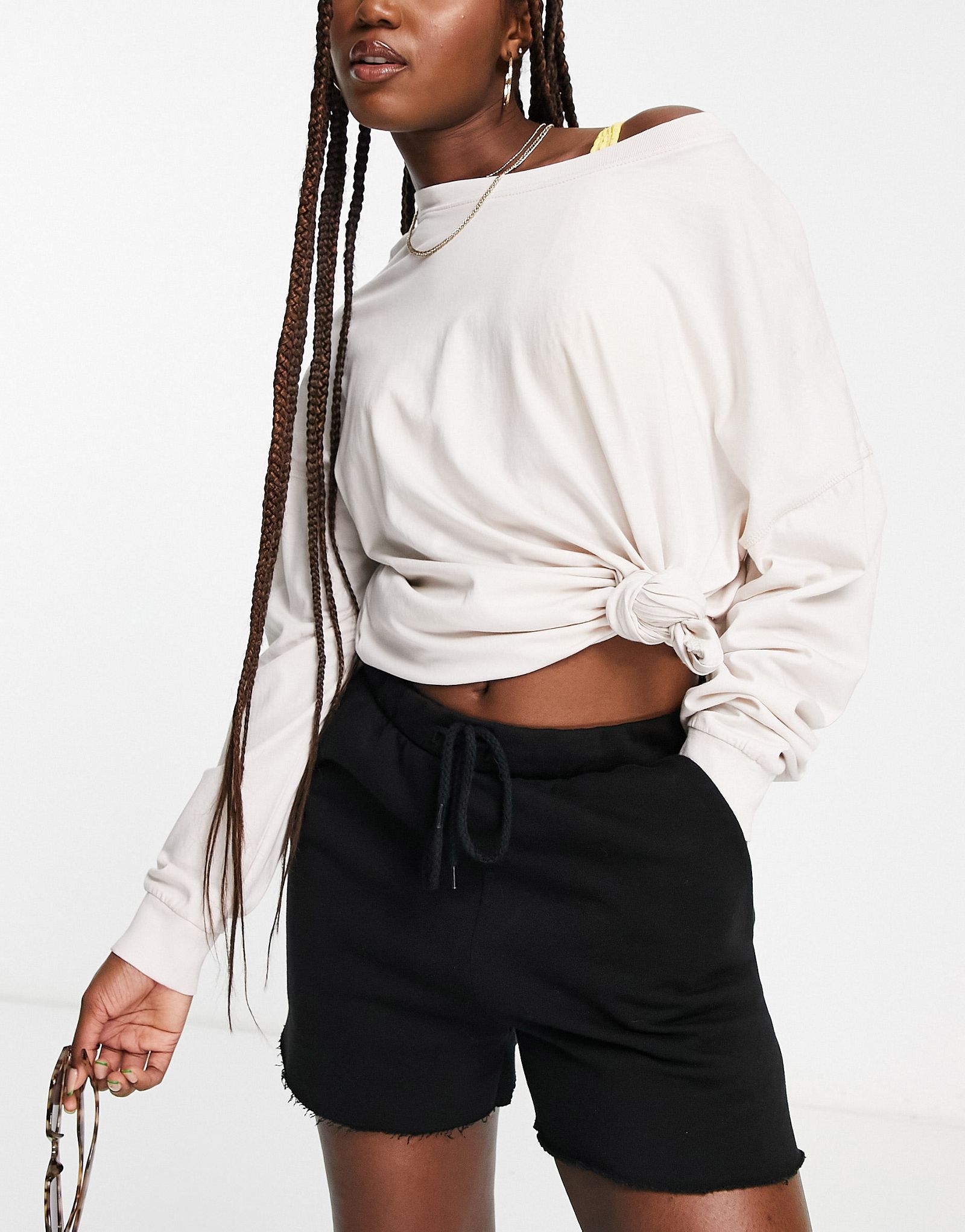 Кремовый топ с длинными рукавами Volcom Iconic