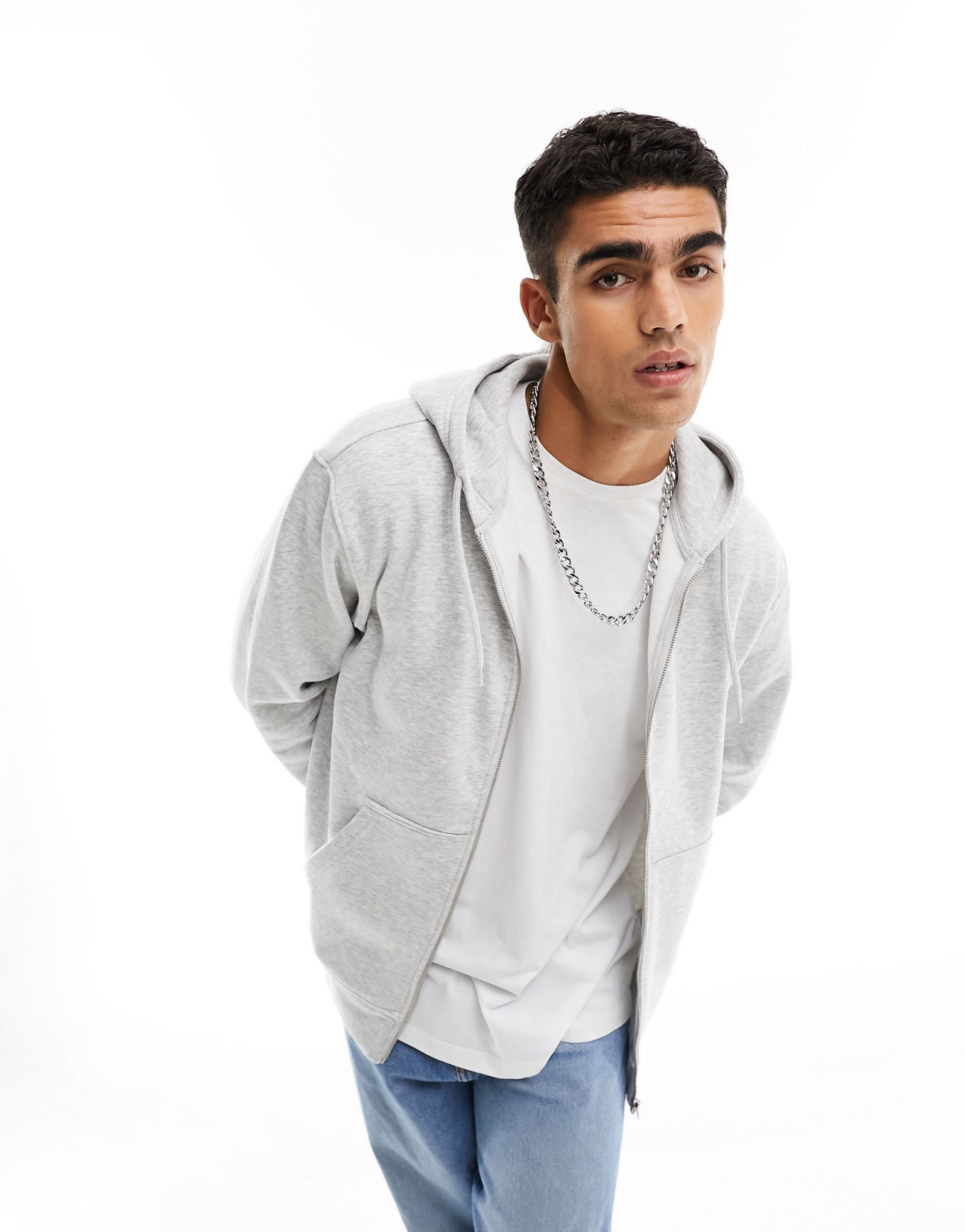 Серая худи на молнии Weekday Standard 8590₽