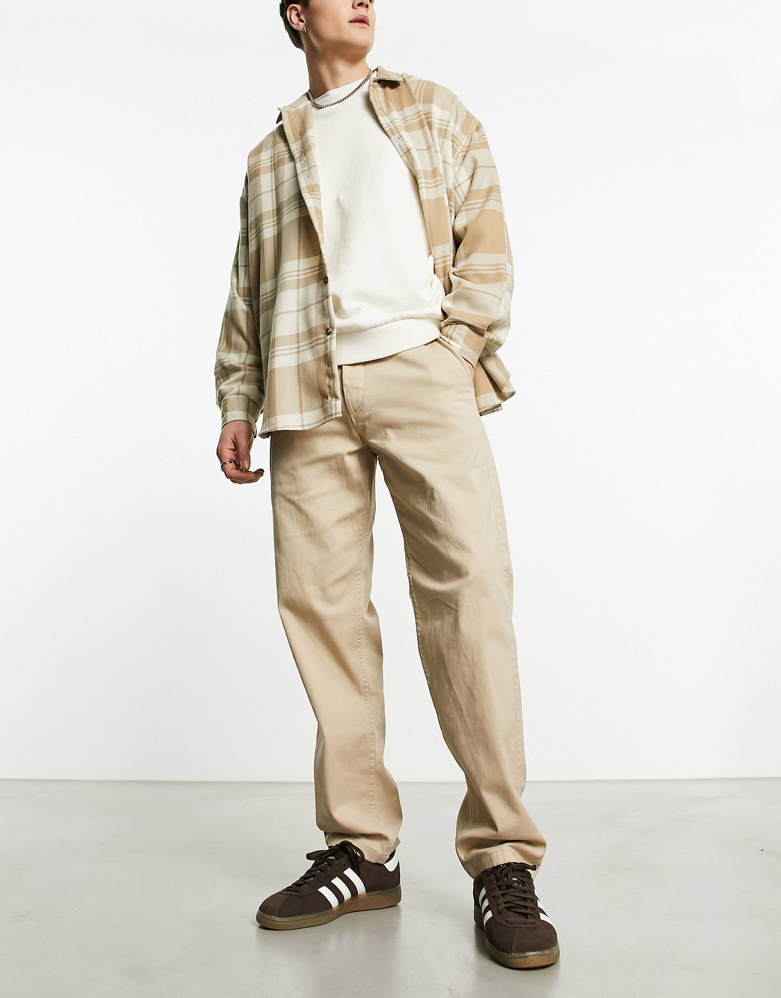 Бежевые брюки чинос свободного кроя Jack - Jones Intelligence Kane 7190₽