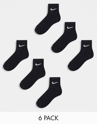 Черные носки до щиколотки из шести штук Nike Everyday Plus Cushioned