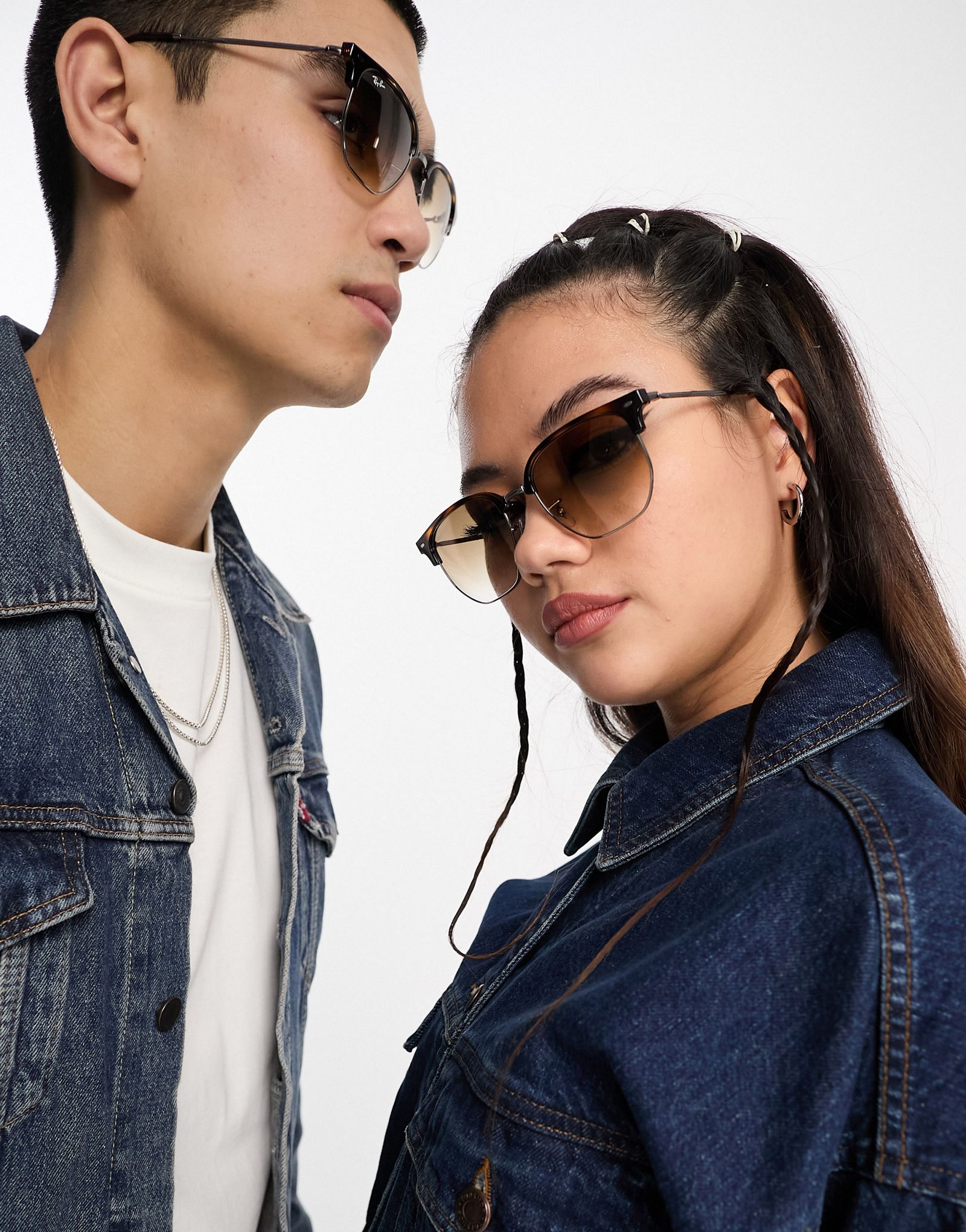 Новые коричневые солнцезащитные очки Ray-Ban Clubmaster