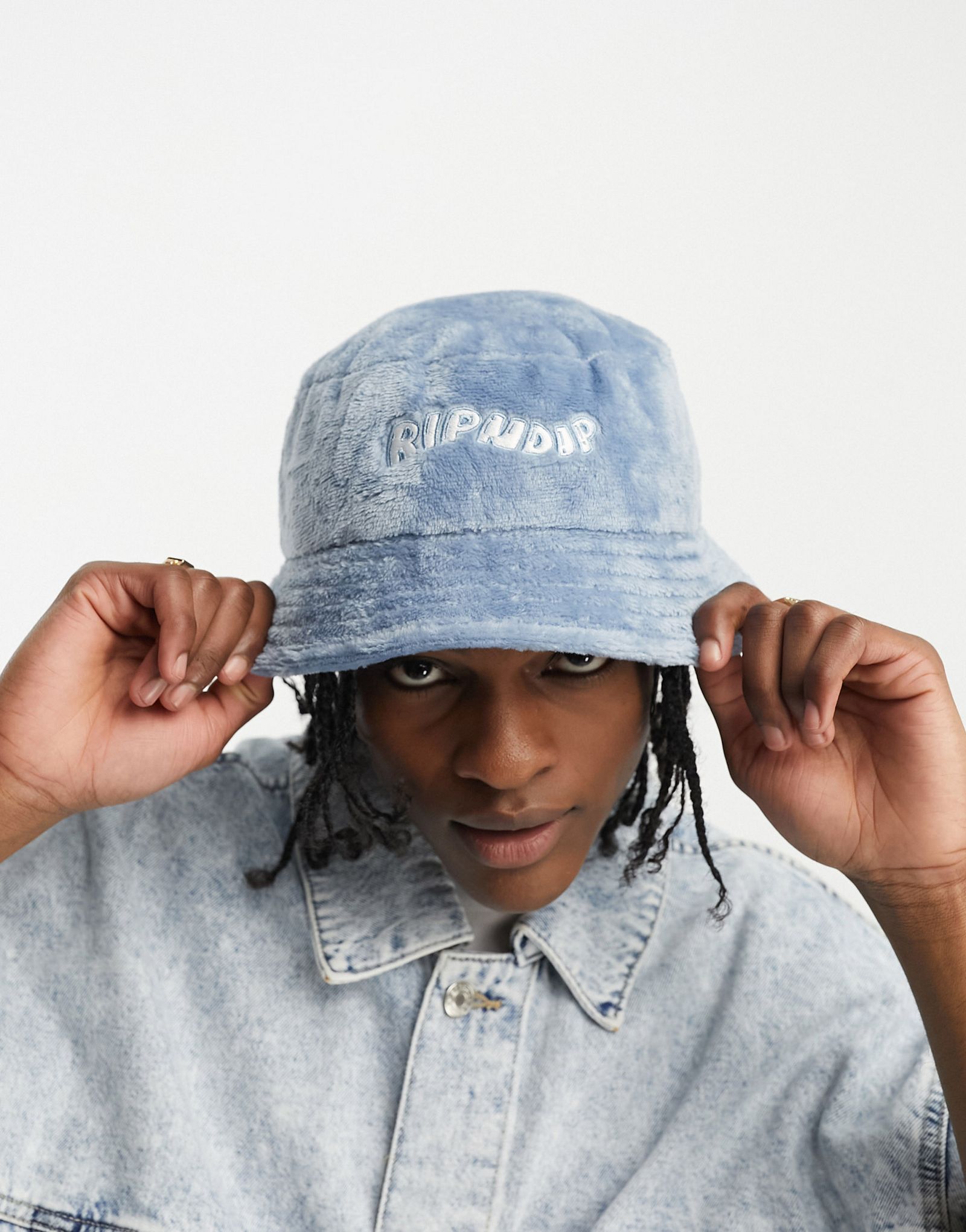 Голубая панама из шерпа RIPNDIP Wave