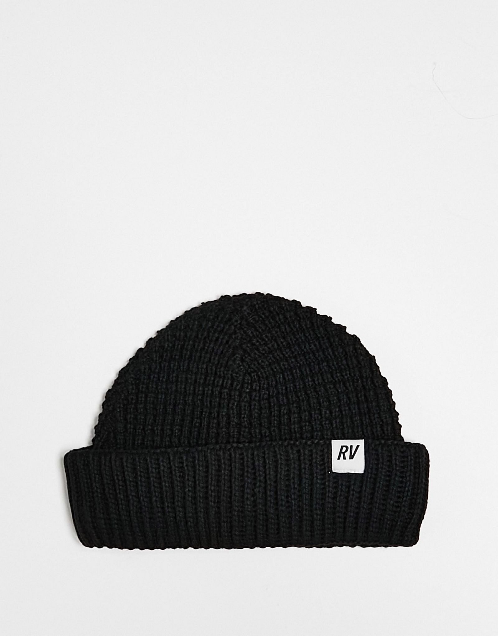 Черная вафельная шапка-бини унисекс Reclaimed Vintage часть комплекта 2290₽