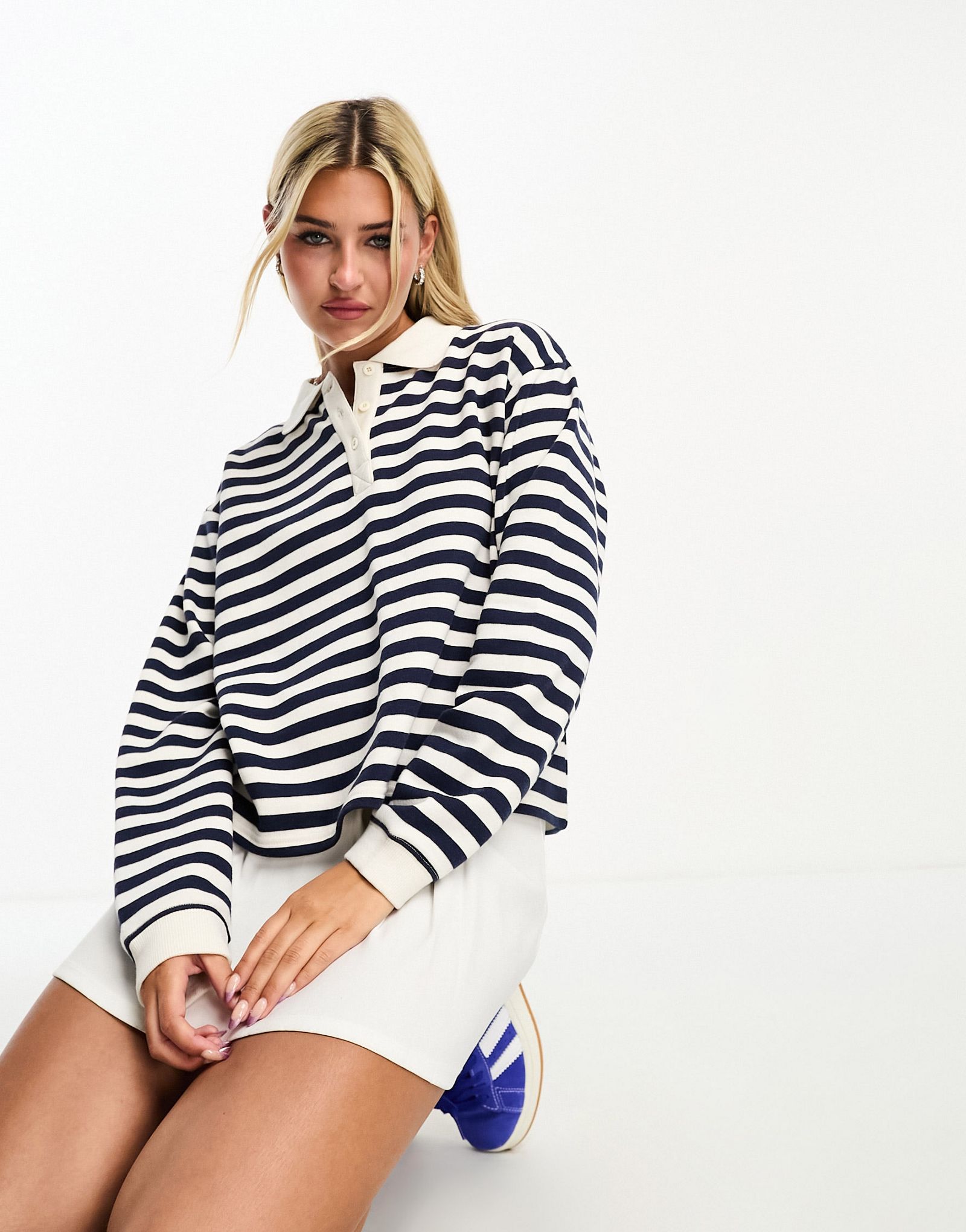 Темно-синяя толстовка для регби свободного кроя Daisy Street 6990₽