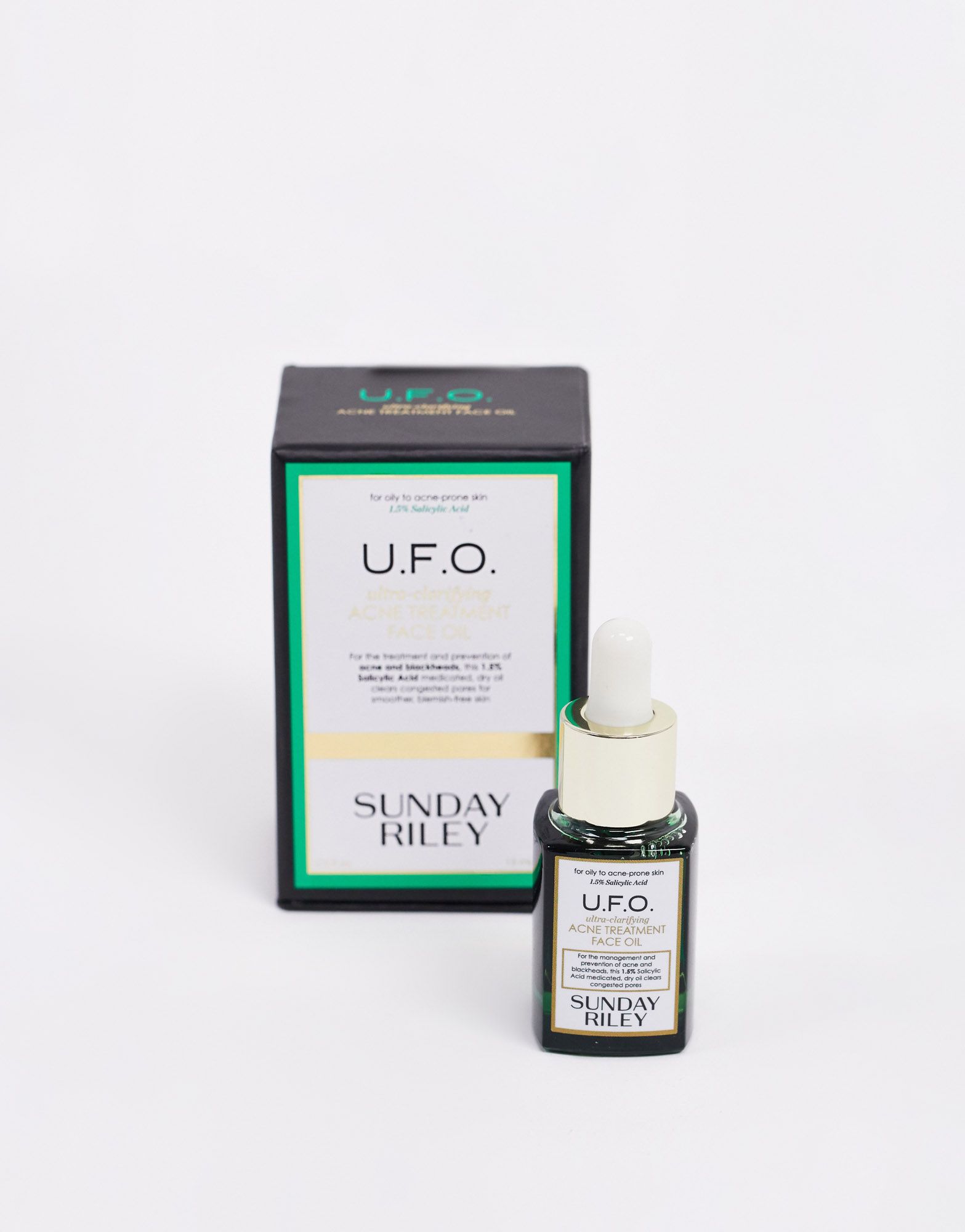 Sunday Riley UFO Ultra Clarifying масло для лица от прыщей с 1,5 % салициловой кислоты, 0,5 жидк. унции