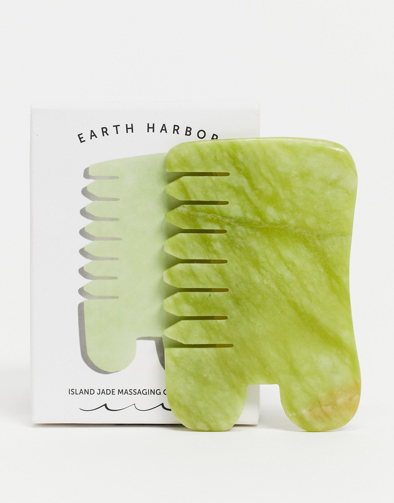 Earth Harbour ISLAND JADE Gemstone Gua Sha массажная расческа 4690₽