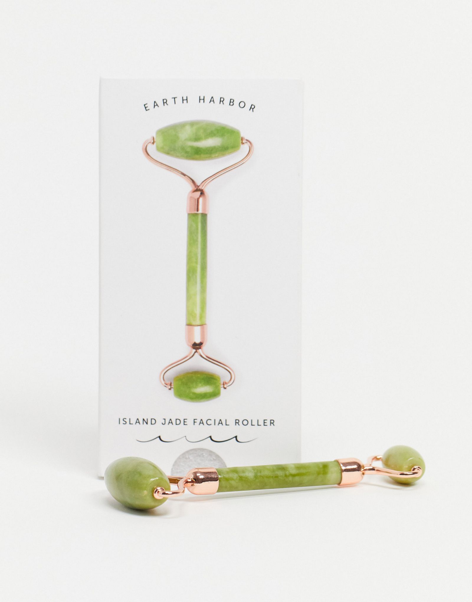 Роллер для лица Earth Harbour ISLAND JADE Rose Gold с драгоценными камнями 3990₽