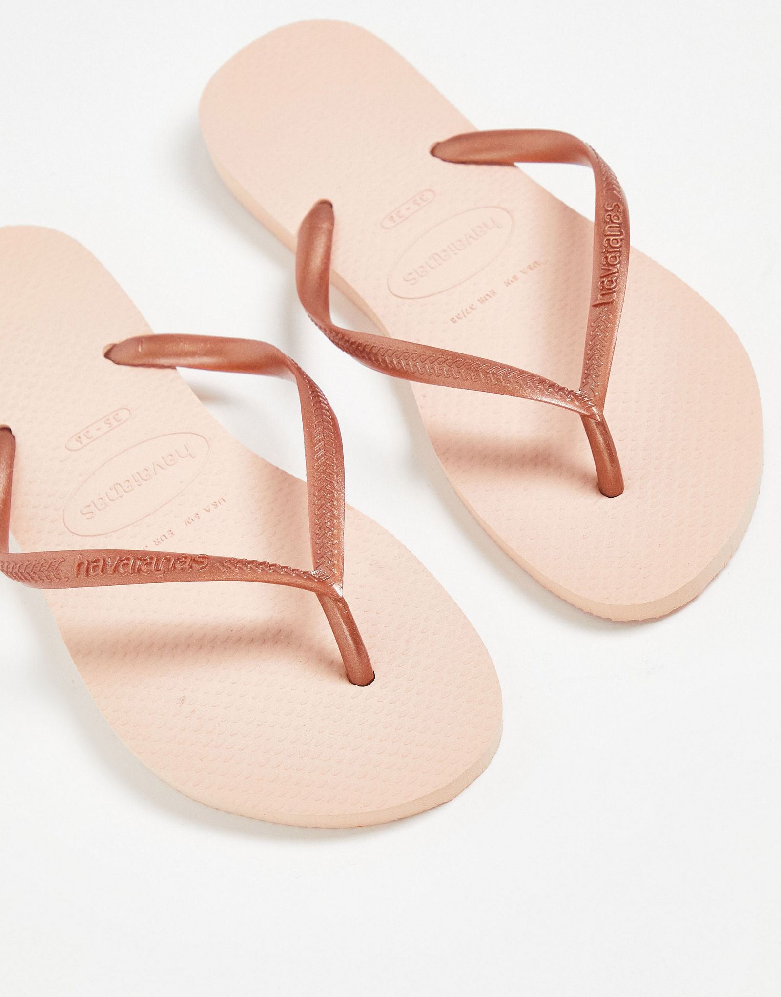 Узкие шлепанцы Havaianas балетной розы