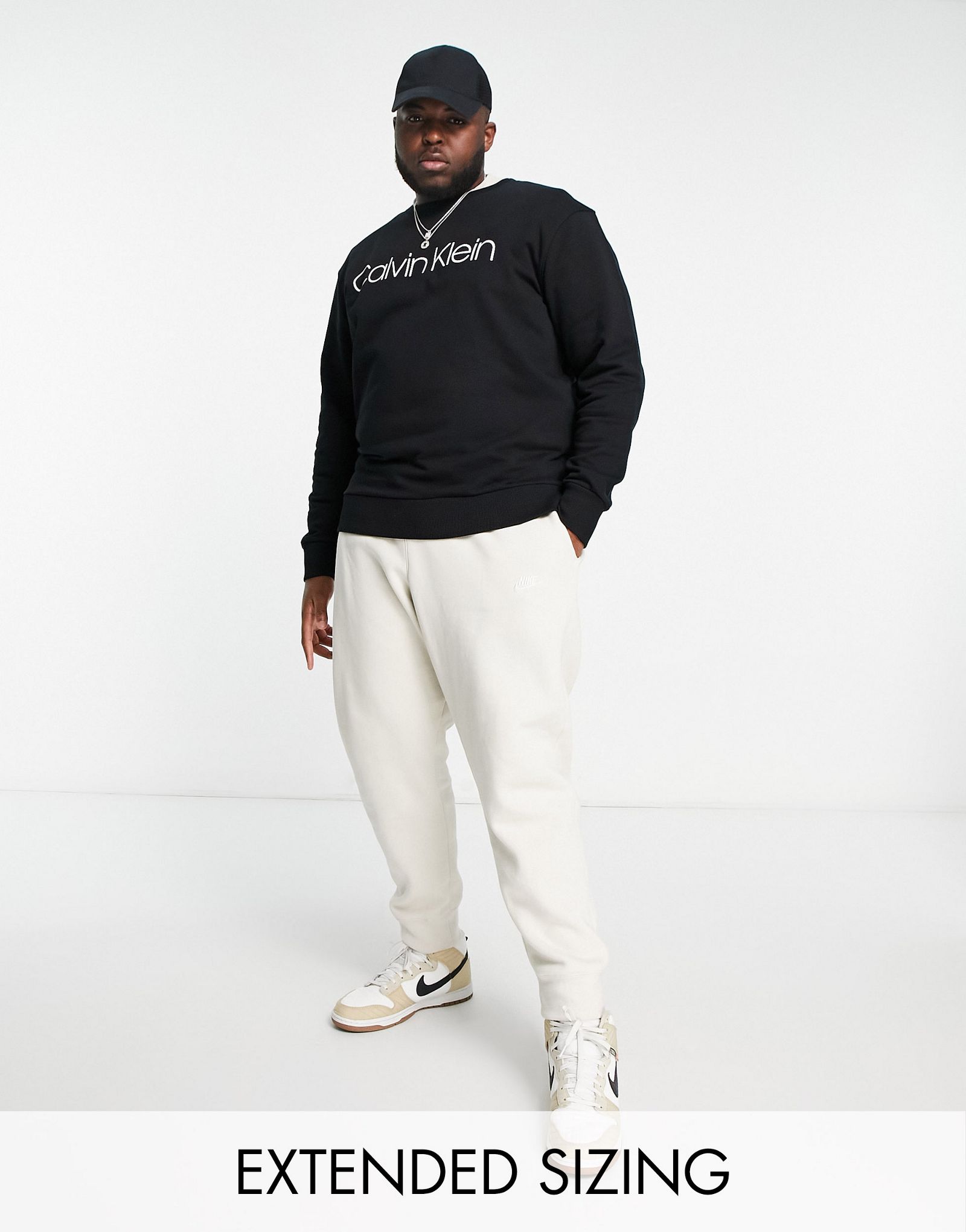 Черная толстовка с графическим логотипом Calvin Klein Big - Tall 16190₽